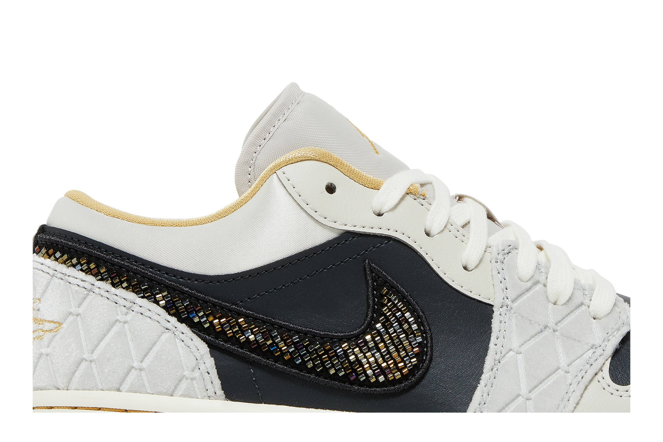 Air Jordan 1 Low 'Beaded Swoosh' DV1762-001 - Image 2
