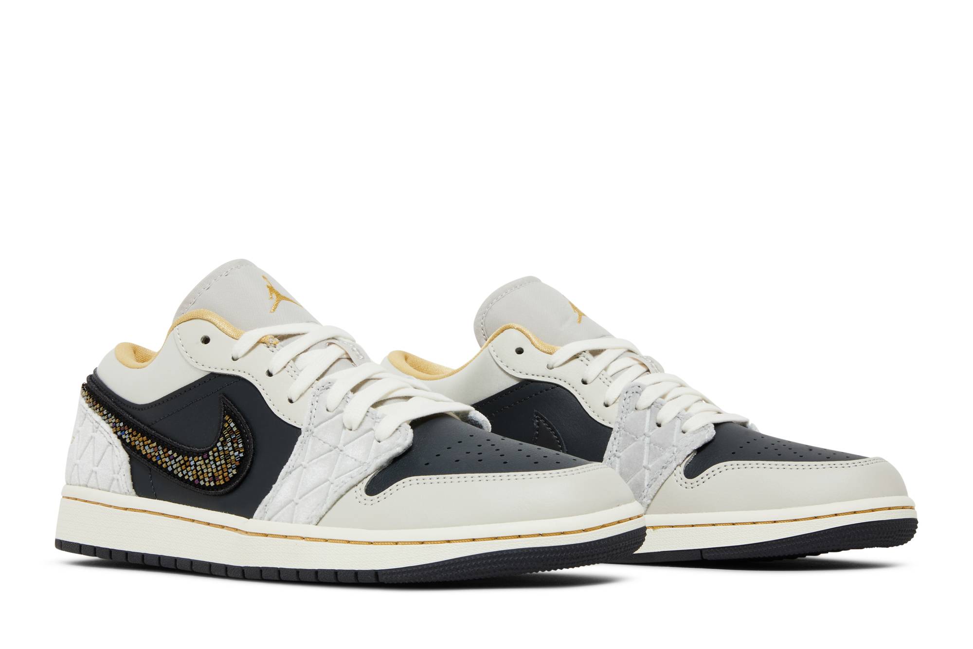 Air Jordan 1 Low 'Beaded Swoosh' DV1762-001 - Image 8