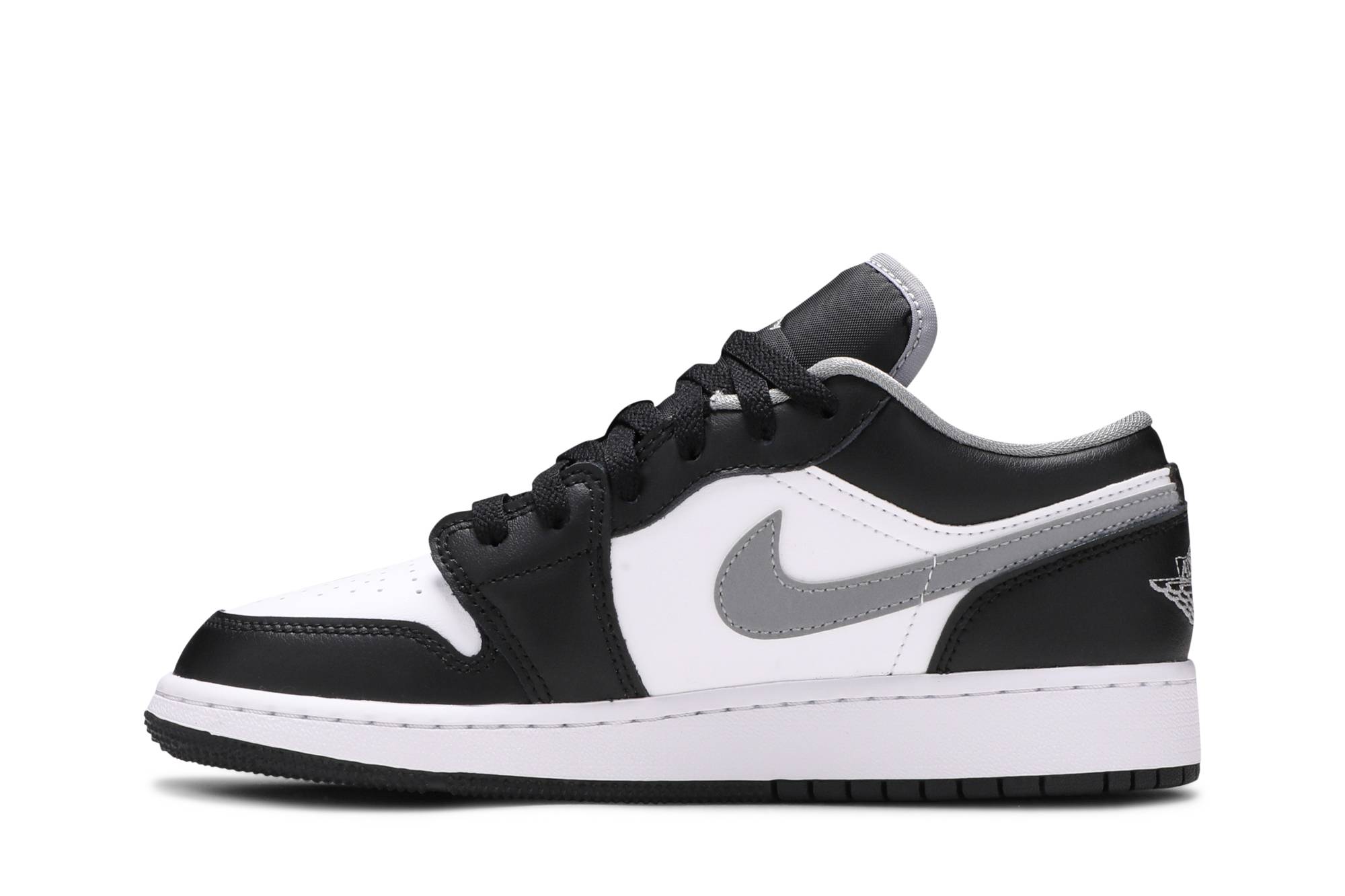 (Grade School) Air Jordan 1 Low Black Medium Grey 553560-040 Coiloa - Image 3