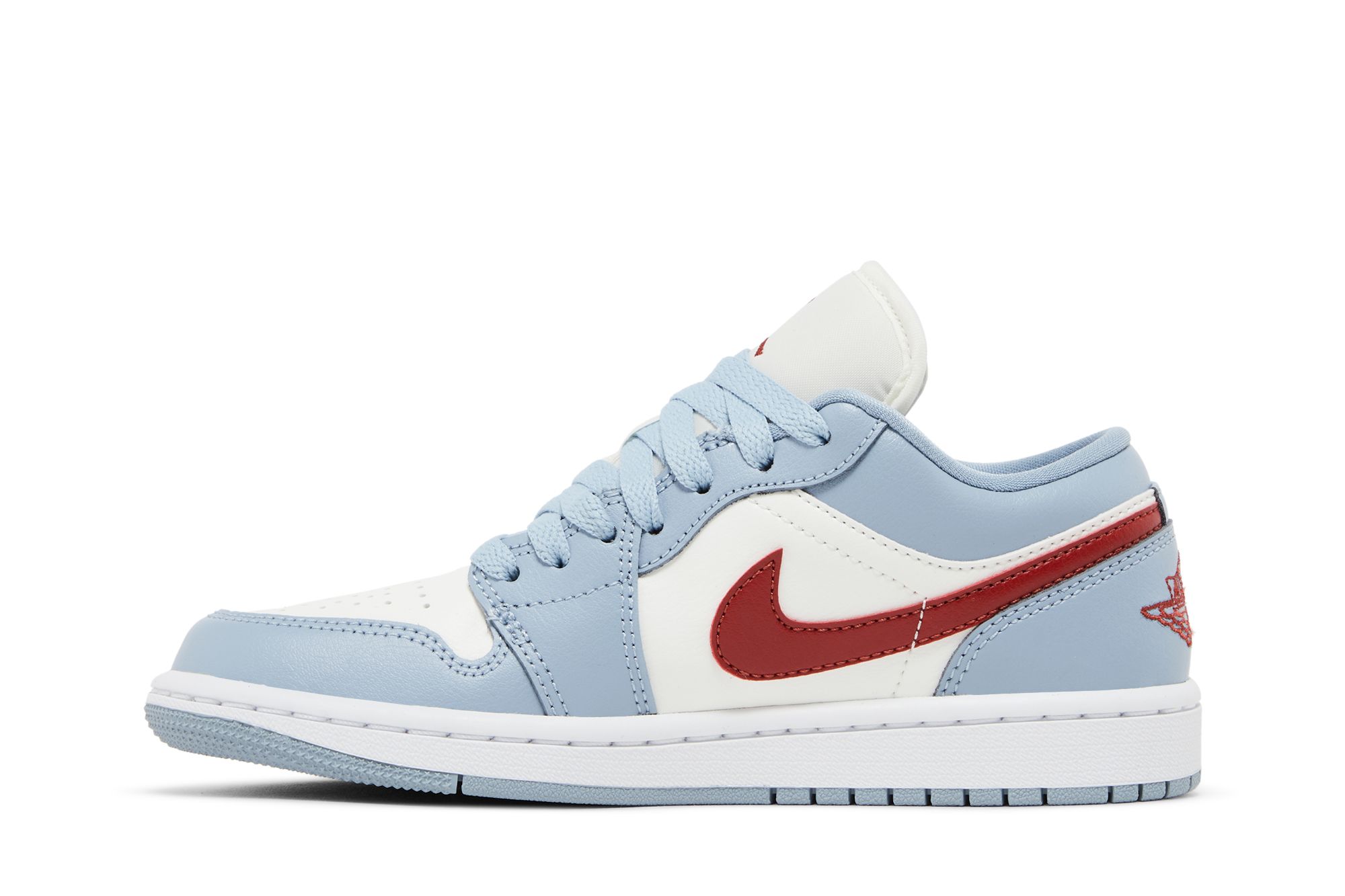 (Women) Air Jordan 1 Low Blue Whisper Dune Red DC0774-164 Moroen - Image 3
