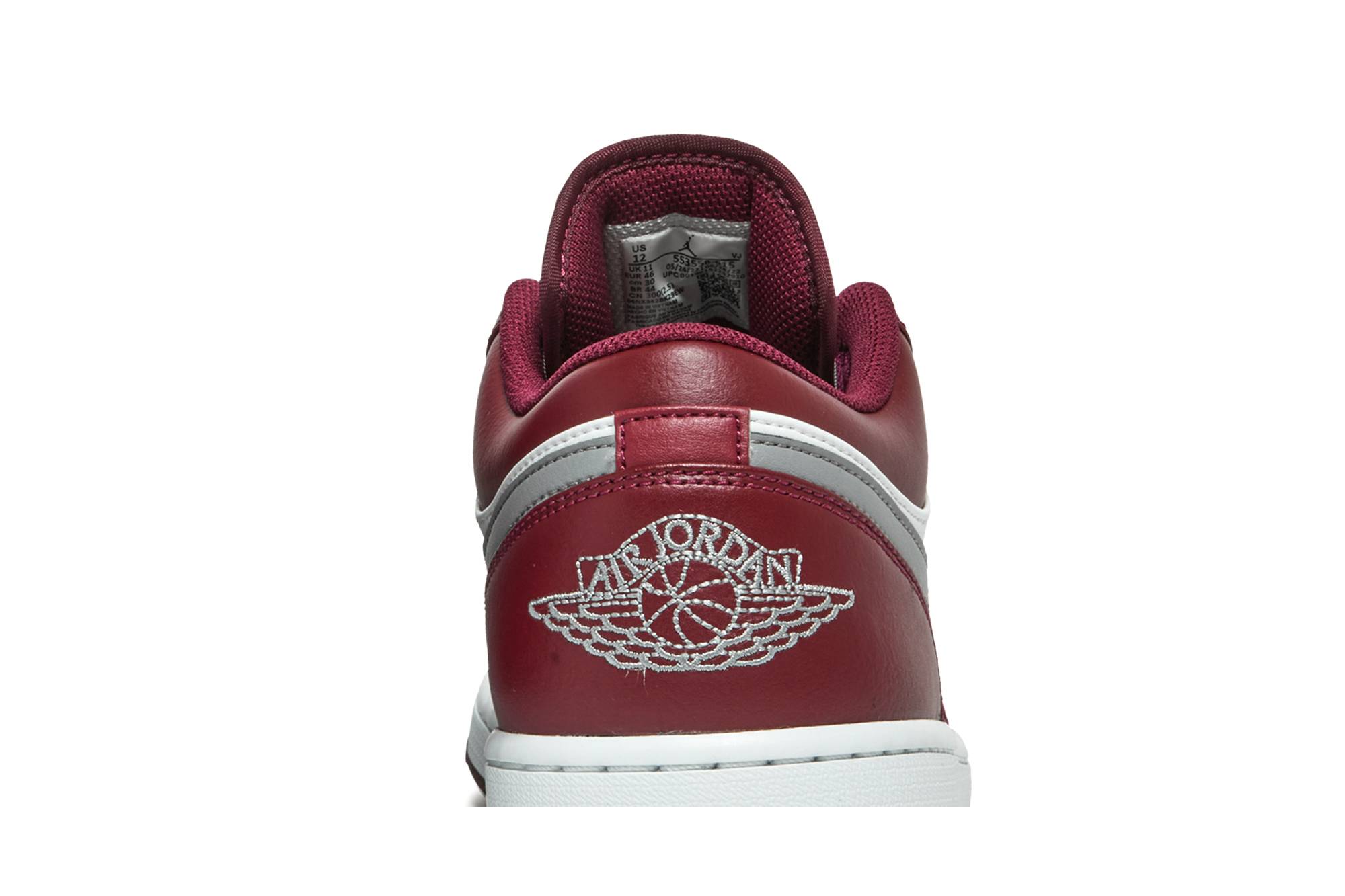 Air Jordan 1 Low 'Bordeaux' 553558-615 - Image 7