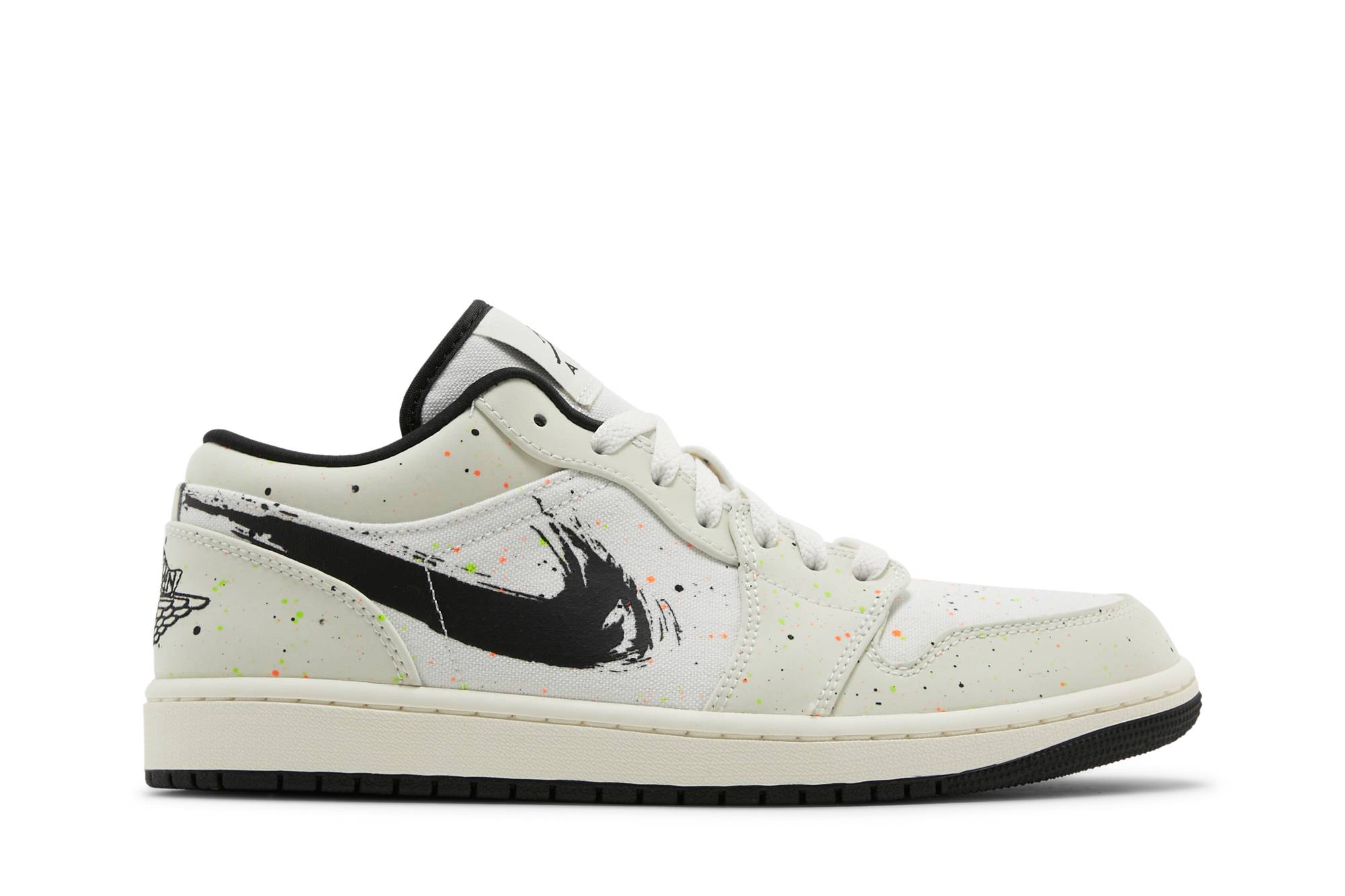 Air Jordan 1 Low Brushstroke Swoosh - Paint Splatter DM3528-100 Moroen