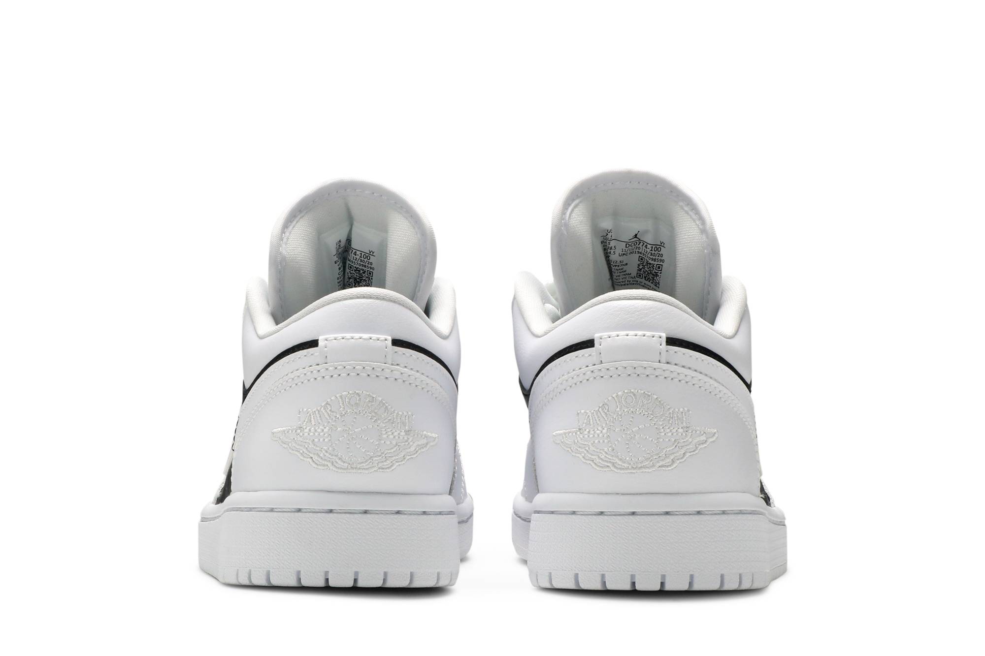 (Women) Air Jordan 1 Low Panda DC0774-100 Moroen - Image 6