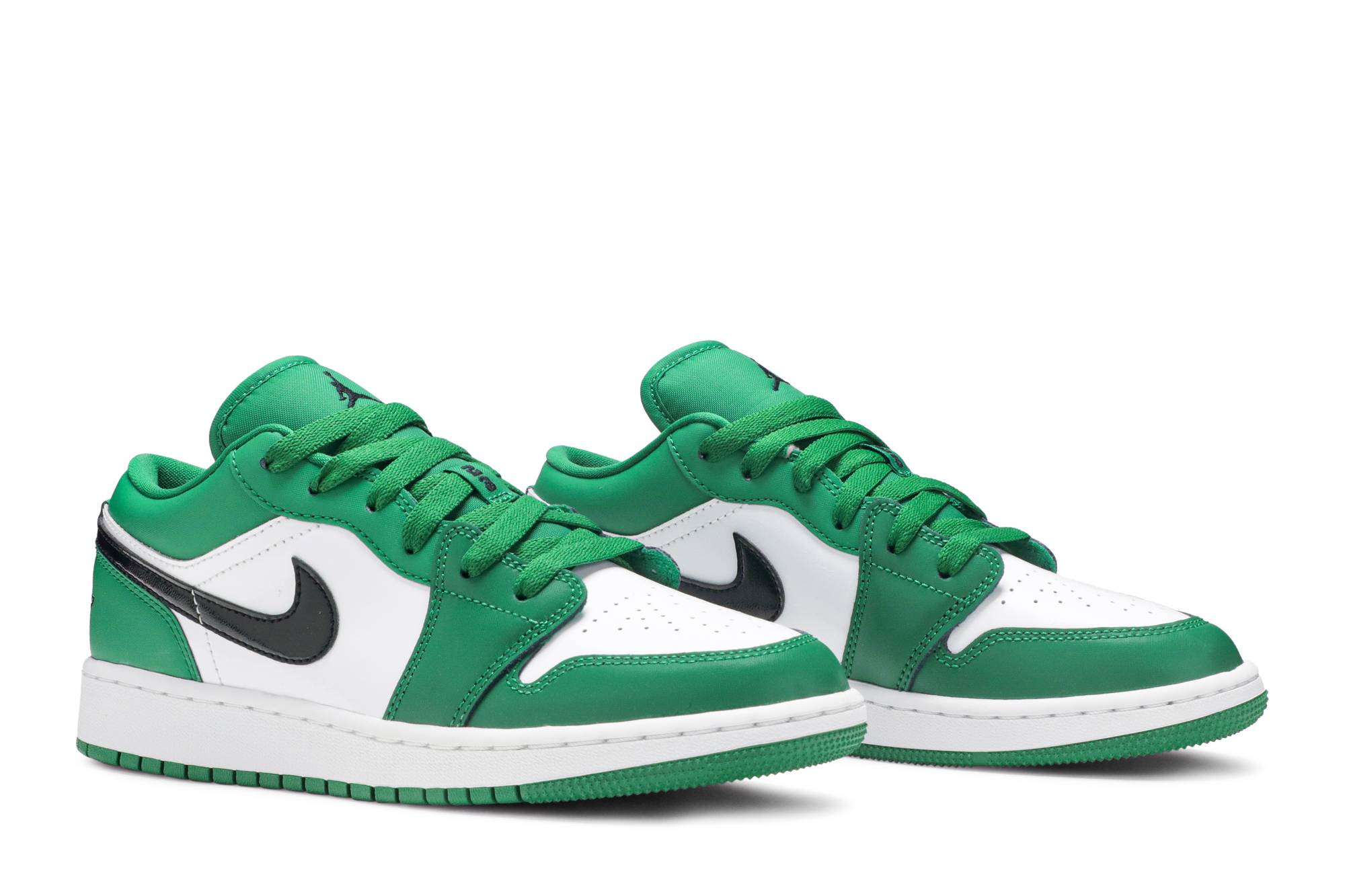 (Grade School) Air Jordan 1 Low 'Pine Green' 553560-301 - Image 8