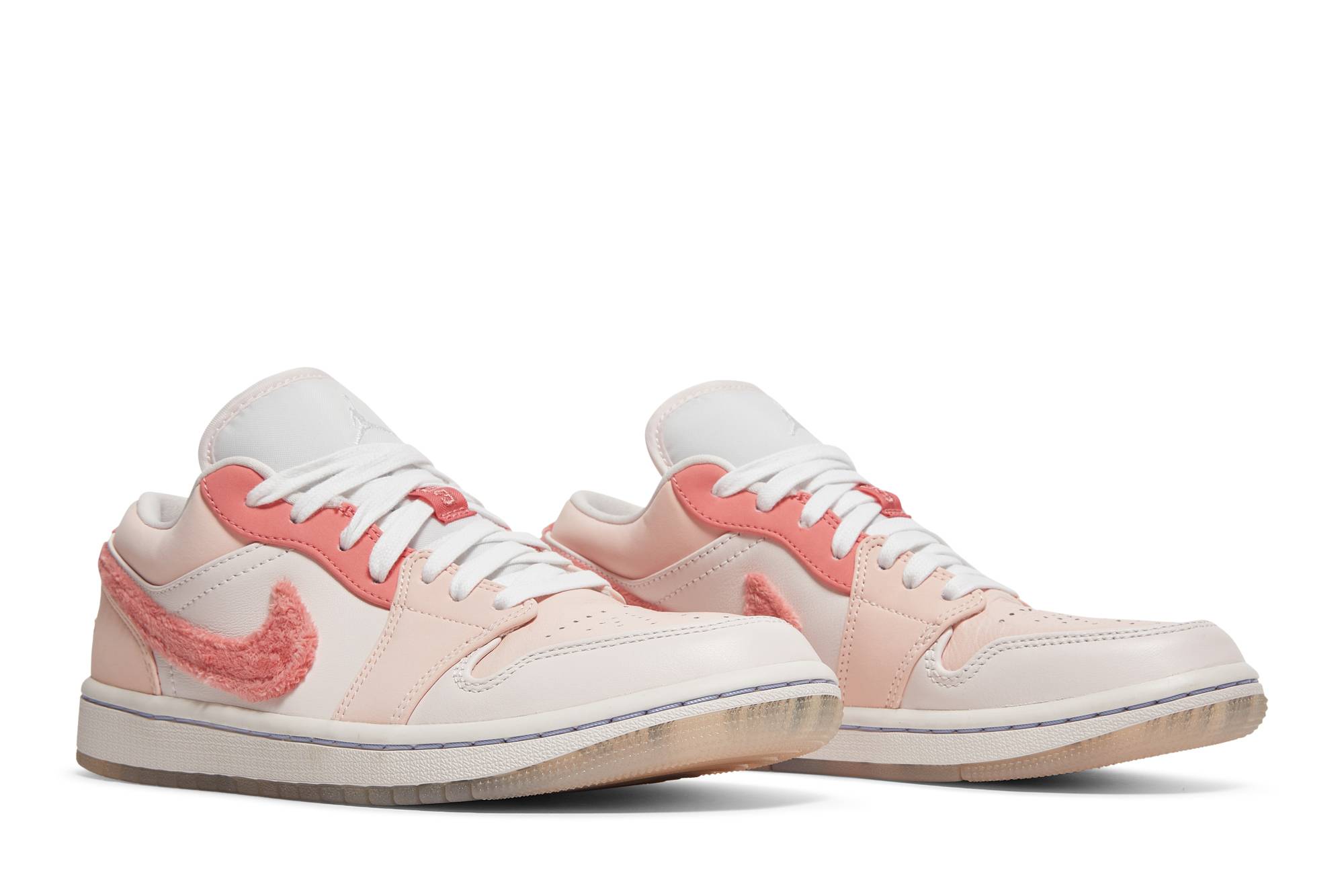 (Women) Air Jordan 1 Low SE Mighty Swooshers Pink DM5443-666 Moroen - Image 8