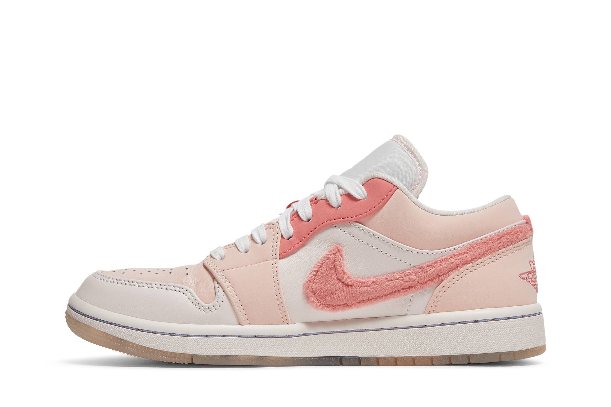 (Women) Air Jordan 1 Low SE Mighty Swooshers Pink DM5443-666 Moroen - Image 3