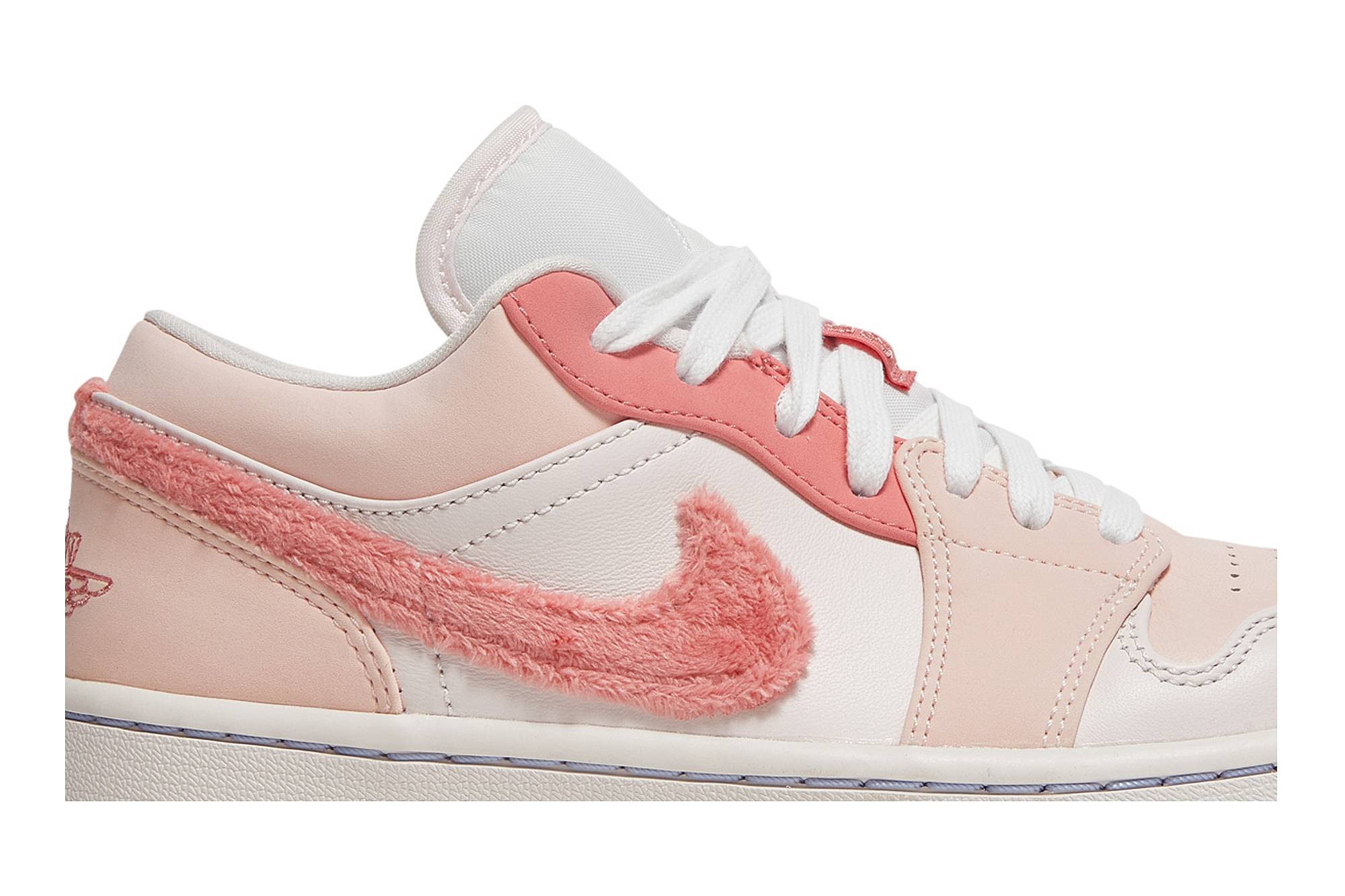 (Women) Air Jordan 1 Low SE Mighty Swooshers Pink DM5443-666 Moroen - Image 2