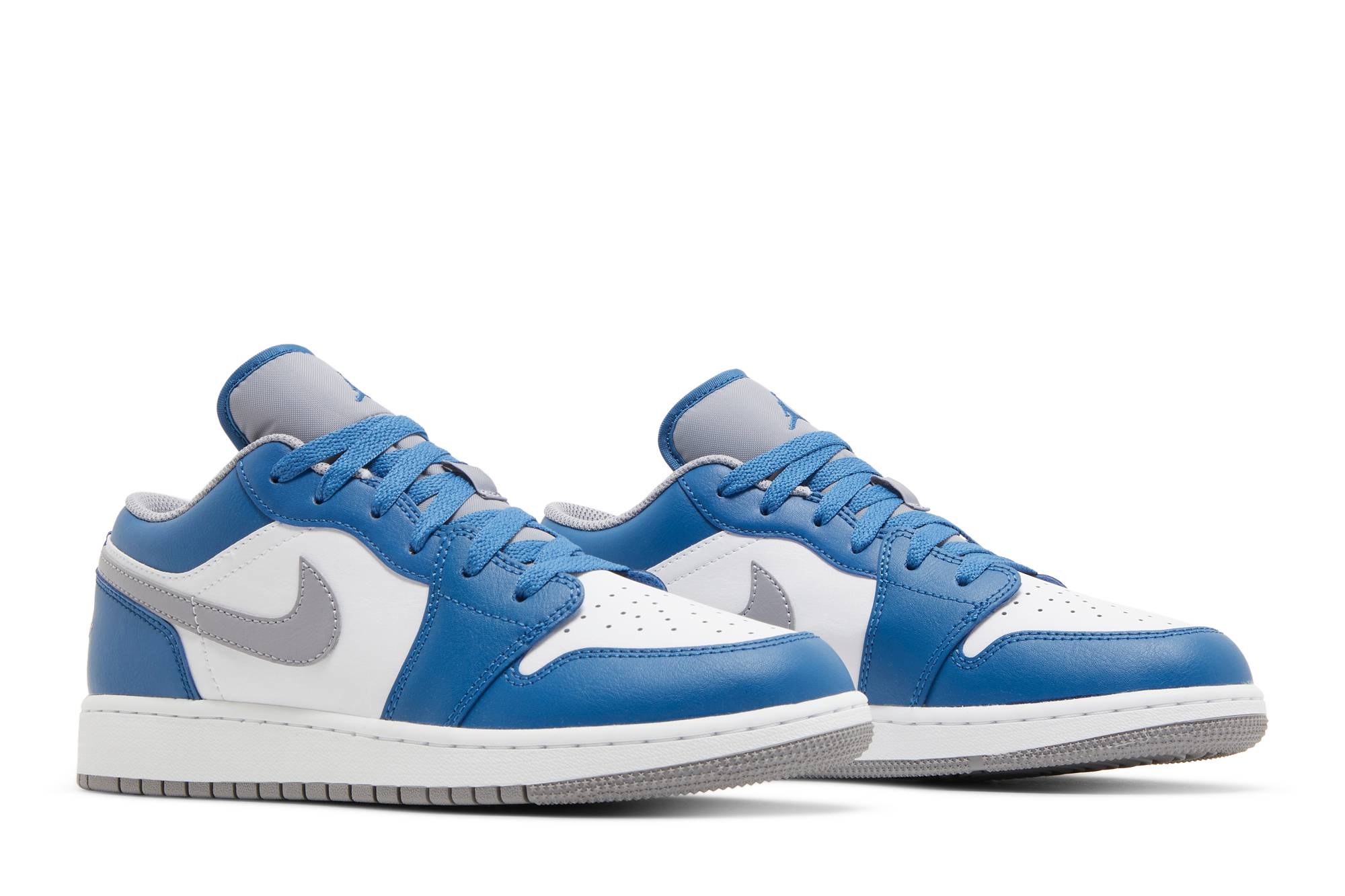 (Grade School) Air Jordan 1 Low 'True Blue Cement' 553560-412 - Image 8