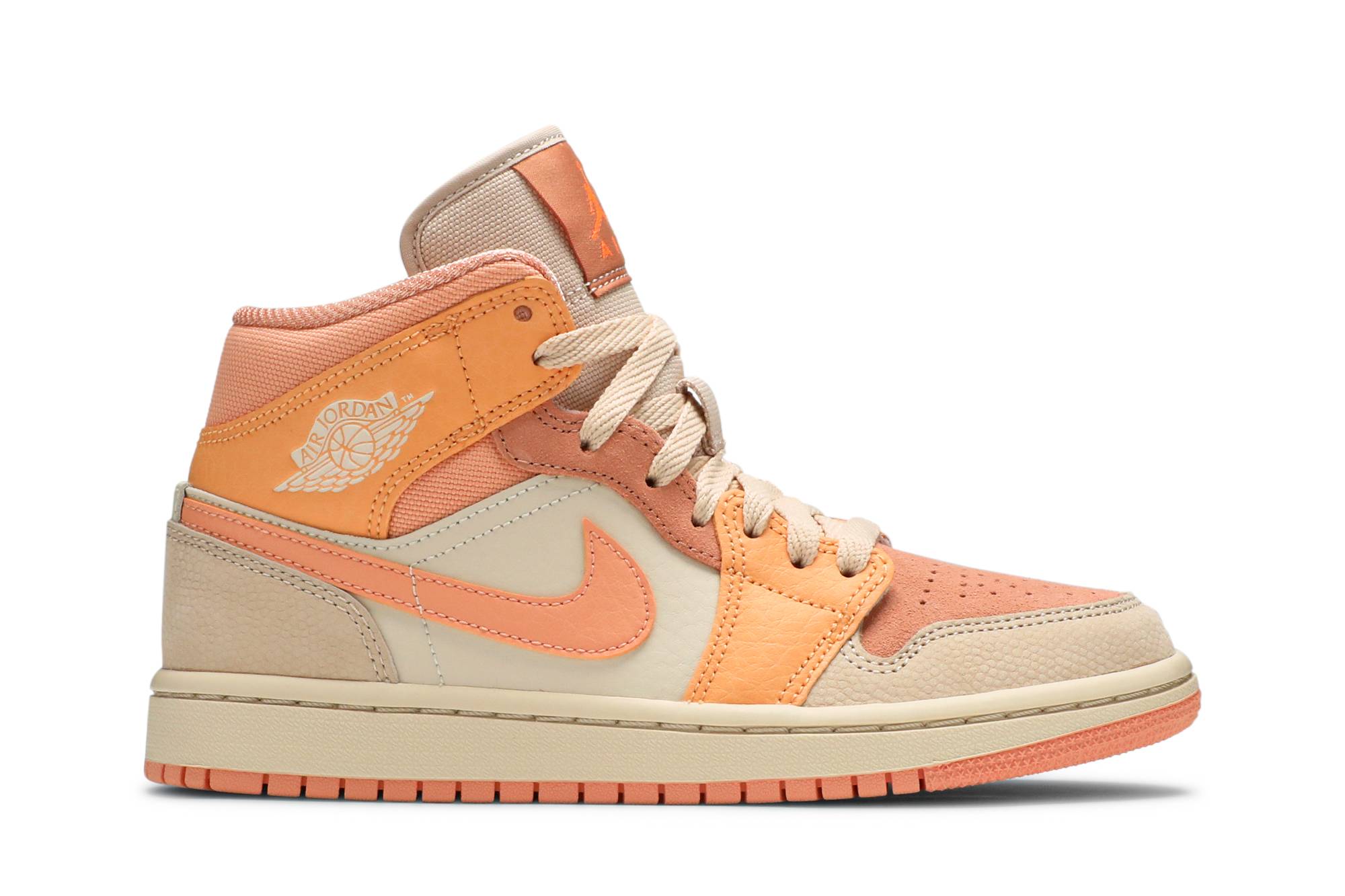 (Women) Air Jordan 1 Mid Apricot DH4270-800 Moroen