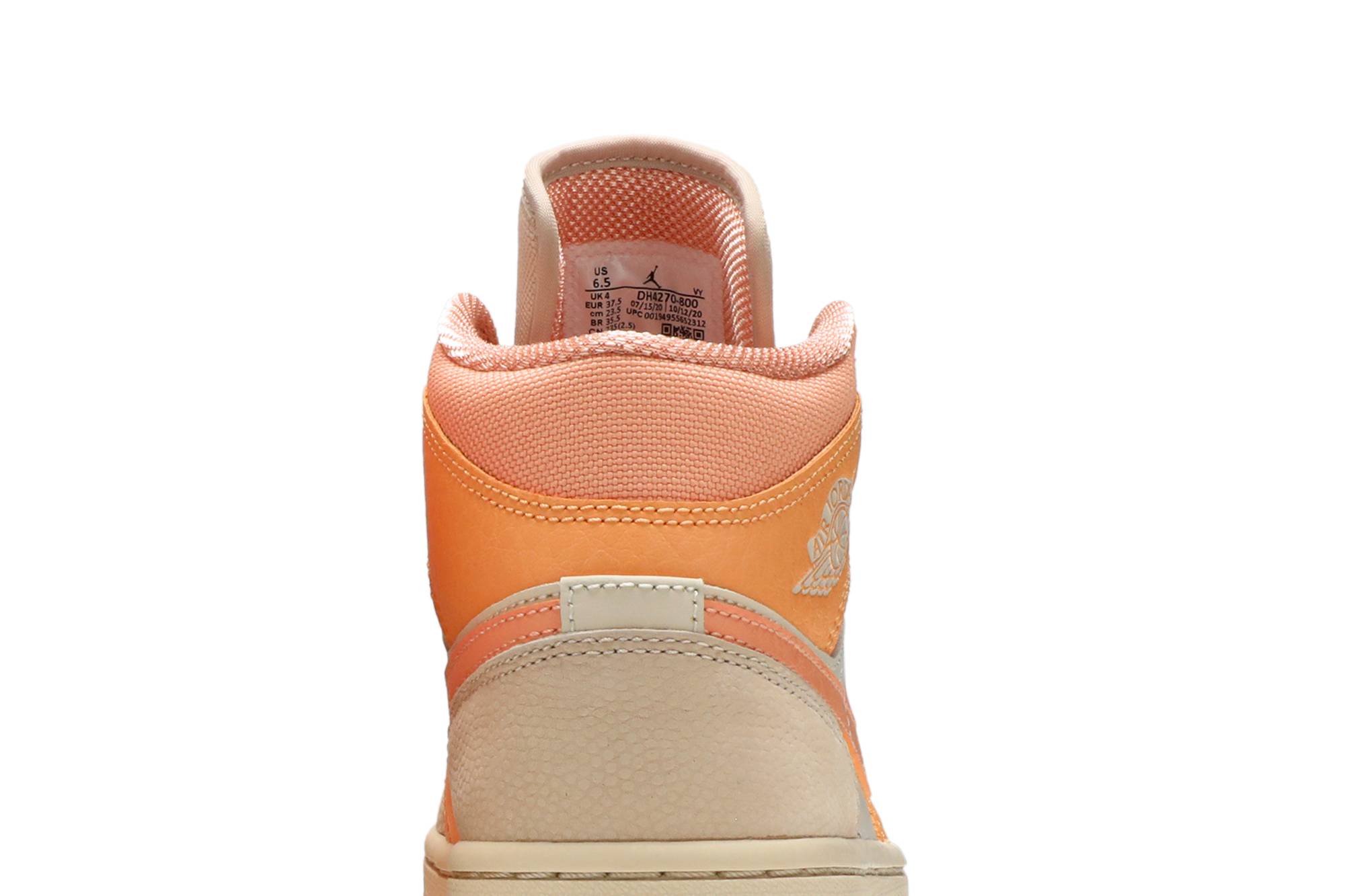 (Women) Air Jordan 1 Mid Apricot DH4270-800 Moroen - Image 7
