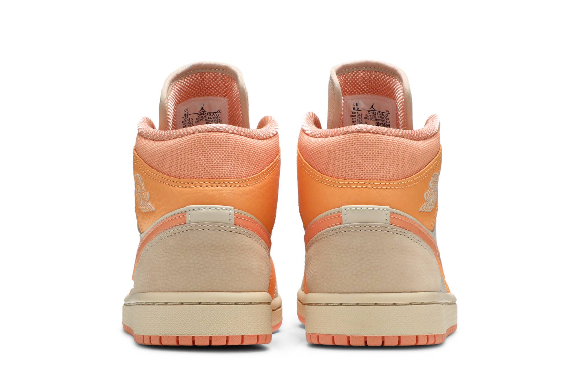 (Women) Air Jordan 1 Mid Apricot DH4270-800 Moroen - Image 6