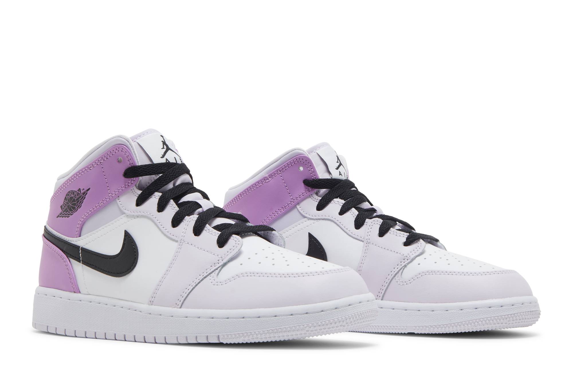(Grade School) Air Jordan 1 Mid Barely Grape DQ8423-501 Moroen - Image 8