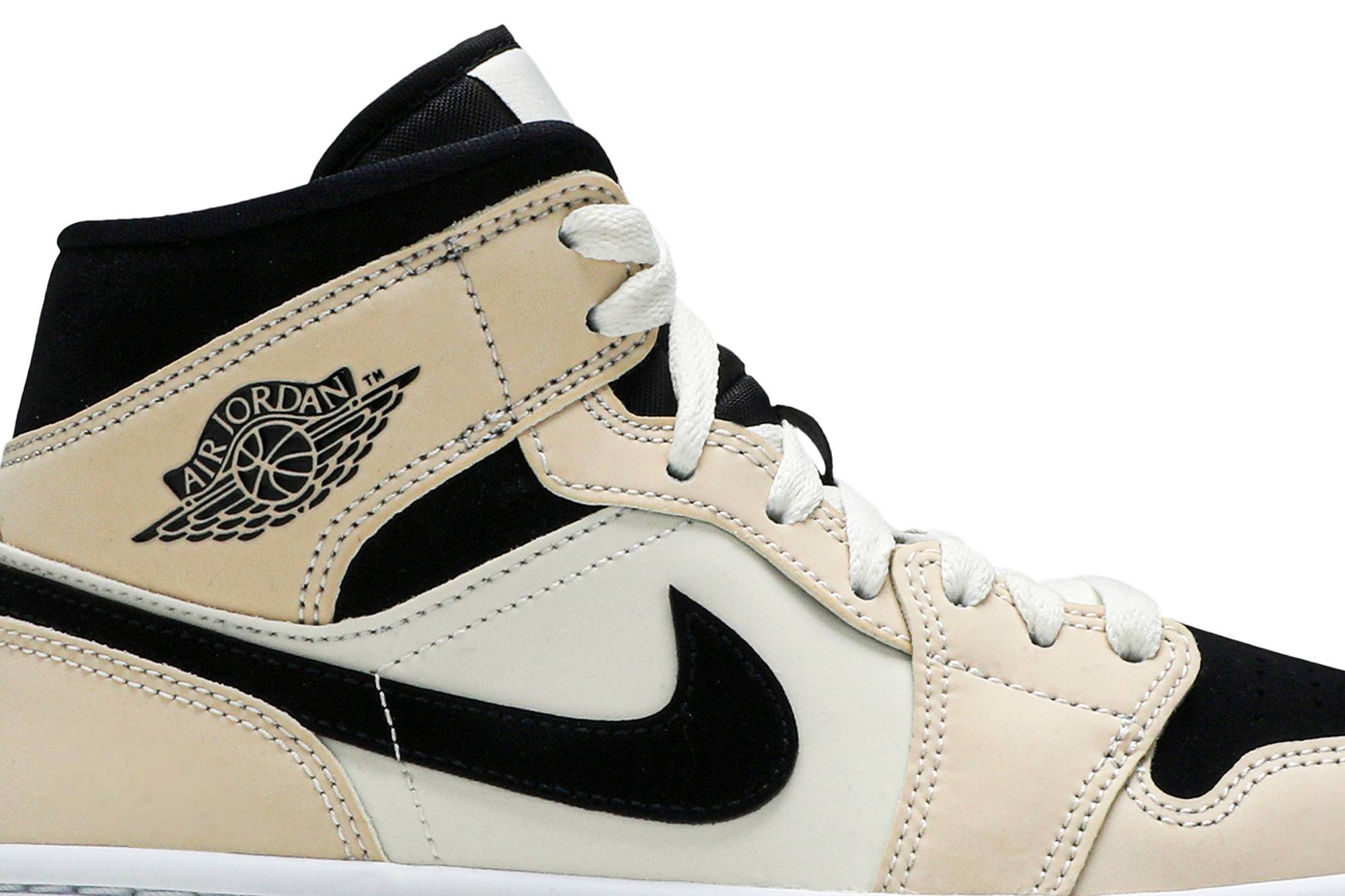 (Women) Air Jordan 1 Mid Barely Orange BQ6472-800 Moroen - Image 2