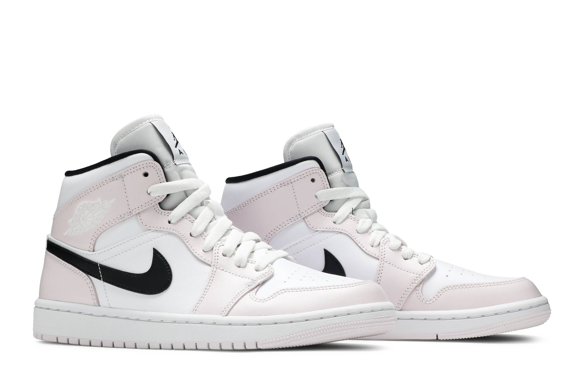 (Women) Air Jordan 1 Mid Barely Rose BQ6472-500 Moroen - Image 8