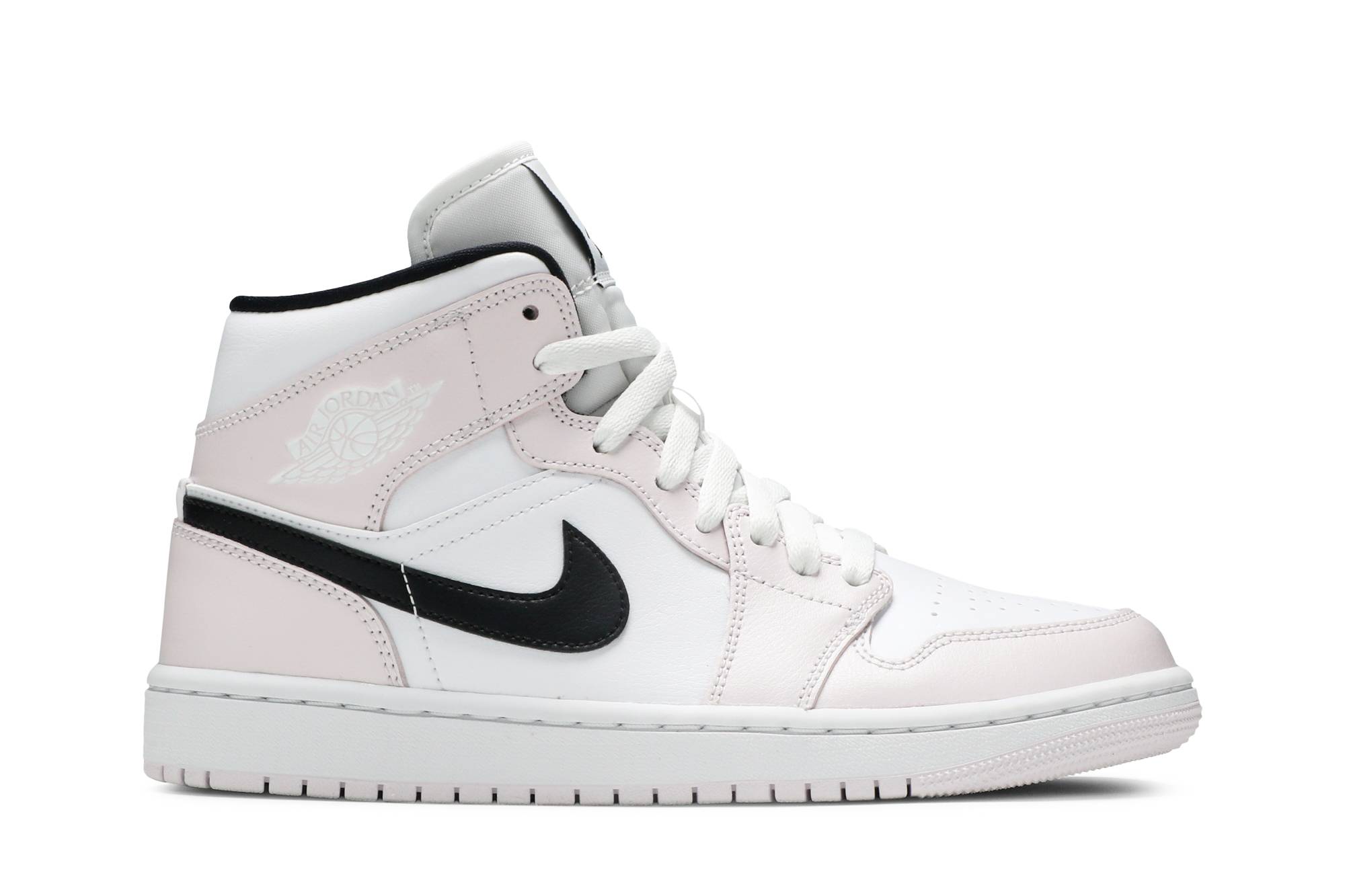 (Women) Air Jordan 1 Mid Barely Rose BQ6472-500 Moroen