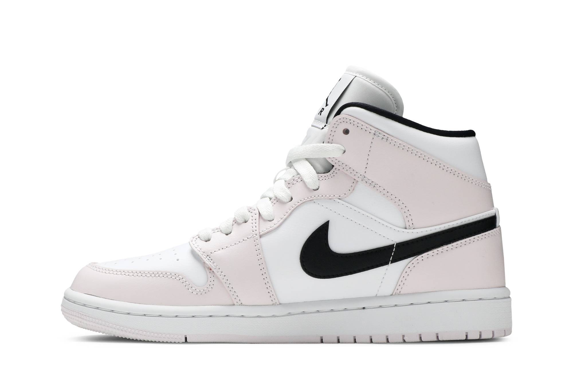 (Women) Air Jordan 1 Mid Barely Rose BQ6472-500 Moroen - Image 3