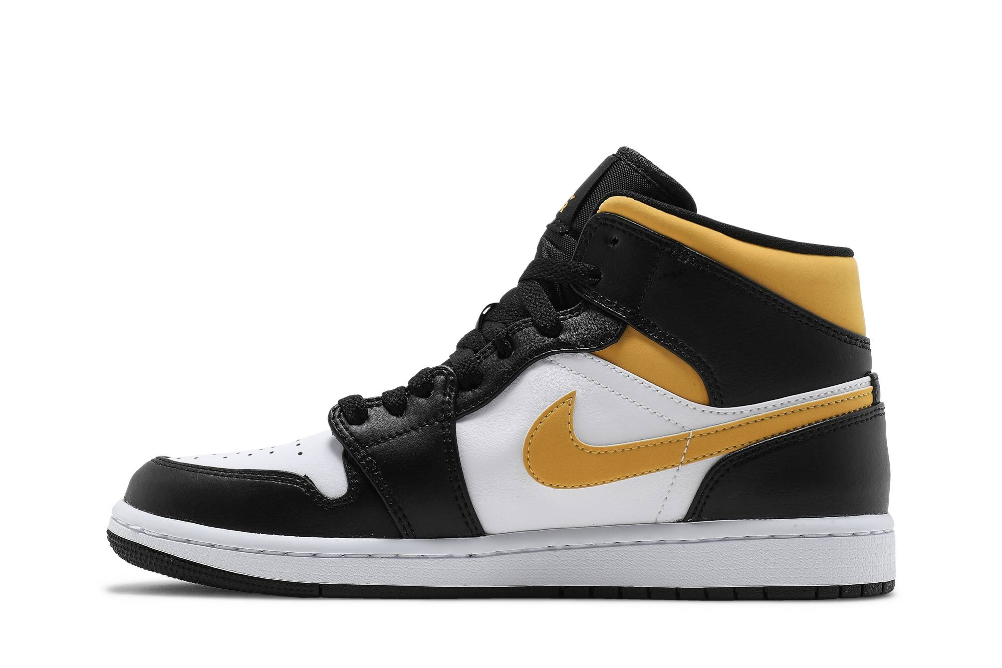 Air Jordan 1 Mid Black University Gold 554724-177 Moroen - Image 3