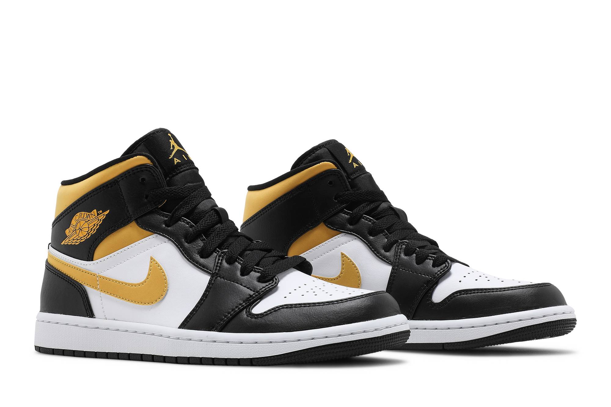 Air Jordan 1 Mid Black University Gold 554724-177 Moroen - Image 8