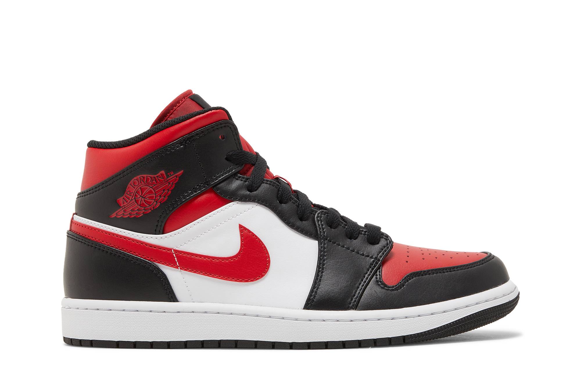 Air Jordan 1 Mid 'Bred Toe' (2022) 554724-079