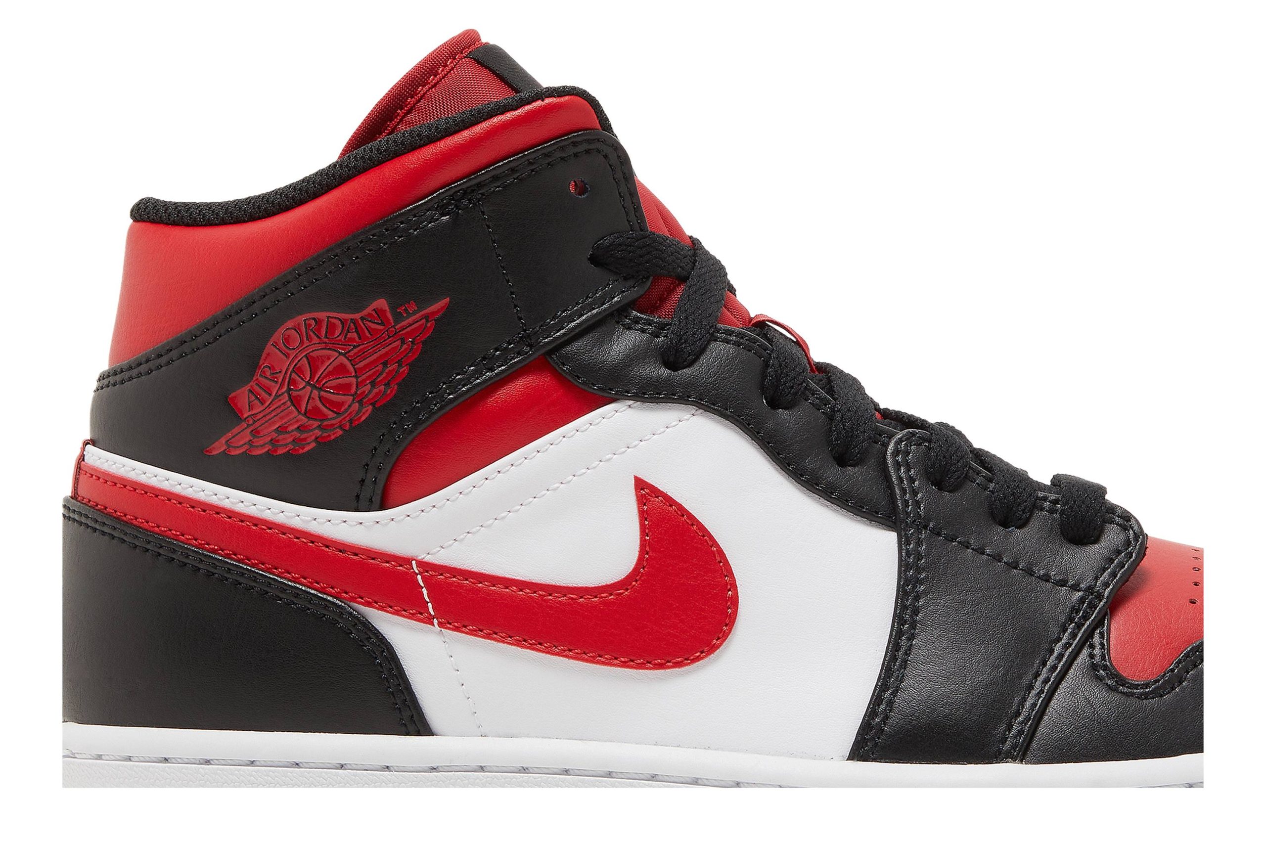 Air Jordan 1 Mid 'Bred Toe' (2022) 554724-079 - Image 2