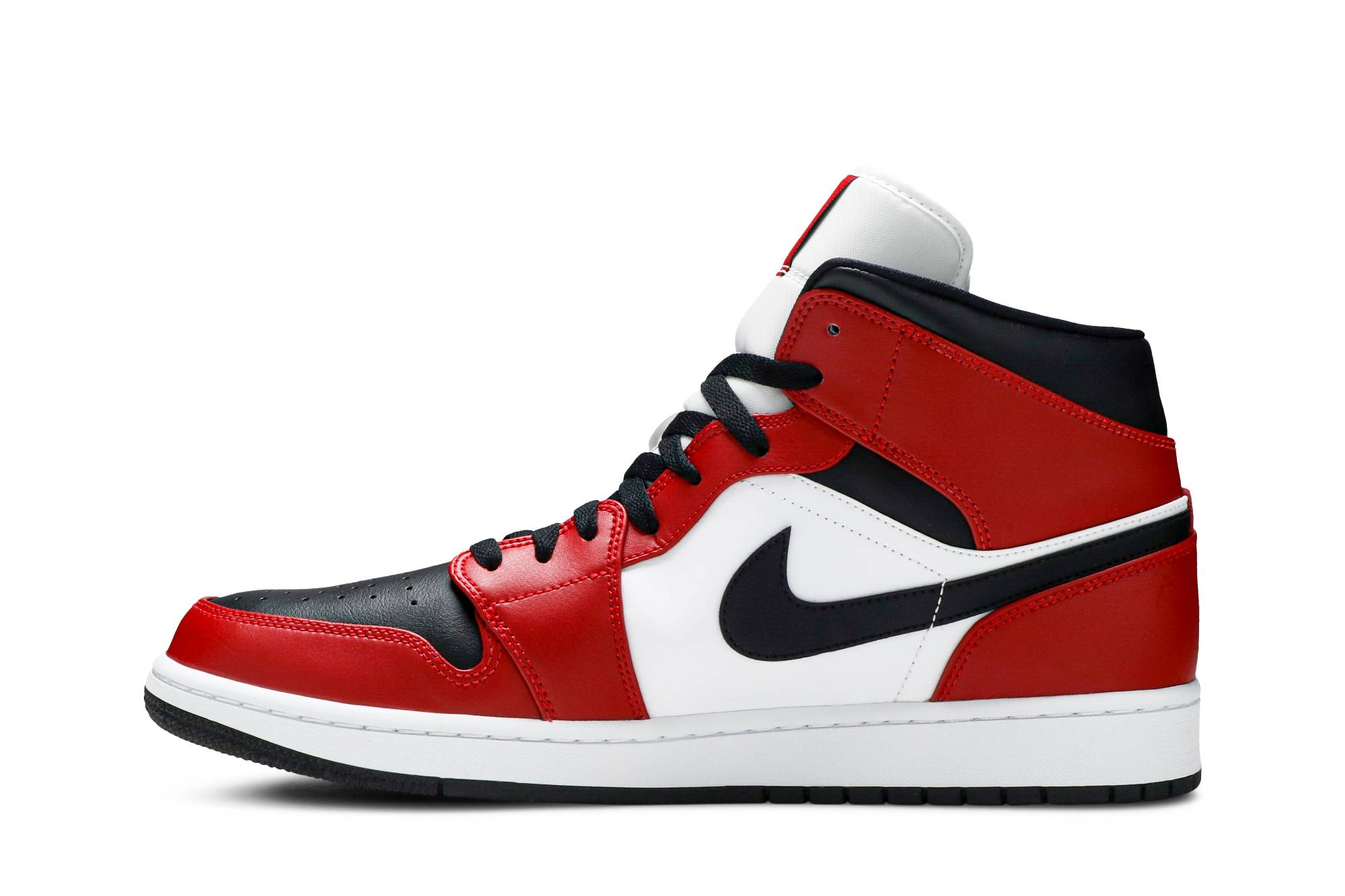 Air Jordan 1 Mid Chicago Black Toe 554724-069 Moroen - Image 3