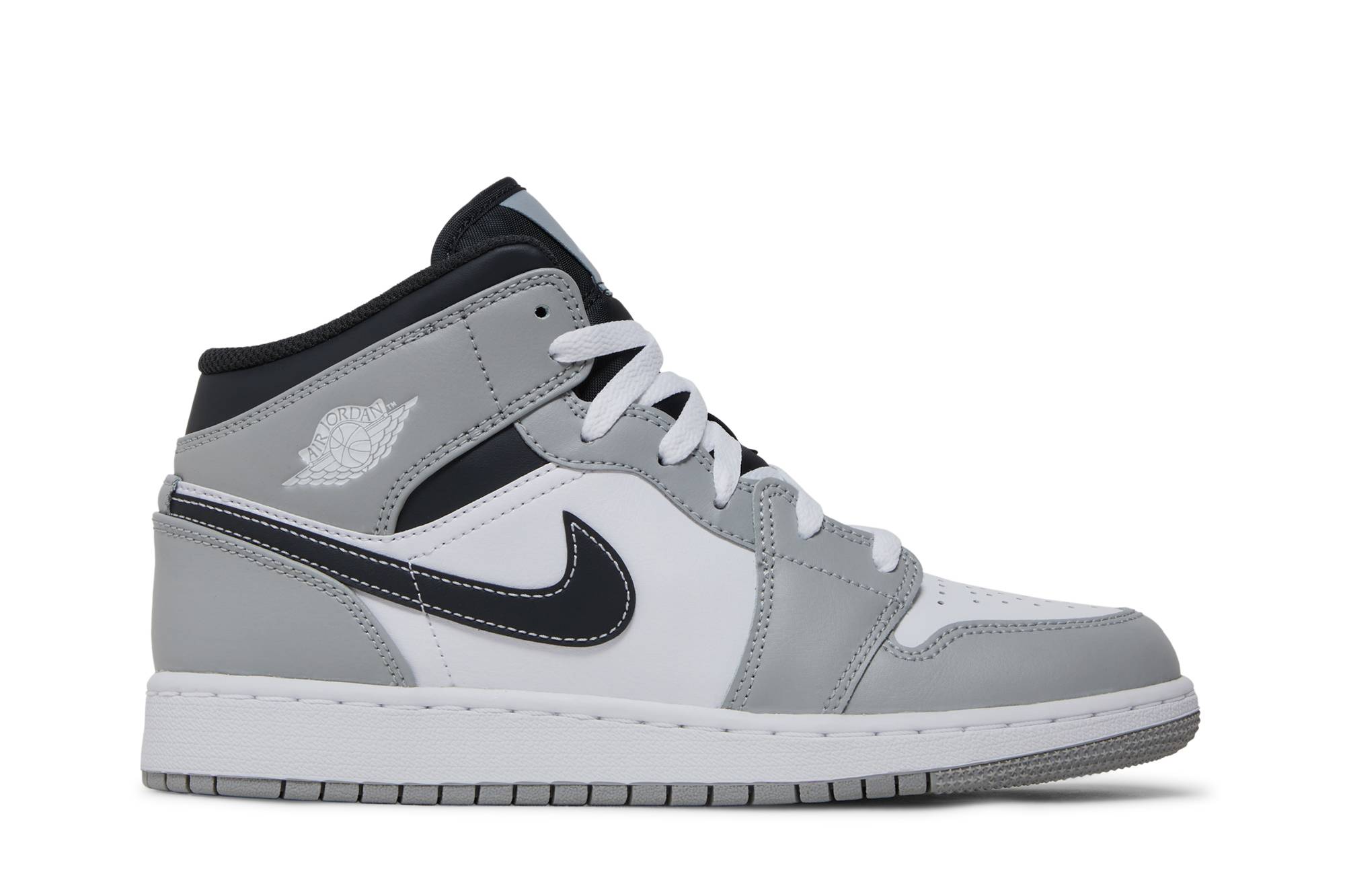 (Grade School) Air Jordan 1 Mid Greyscale 554725-078 Coiloa