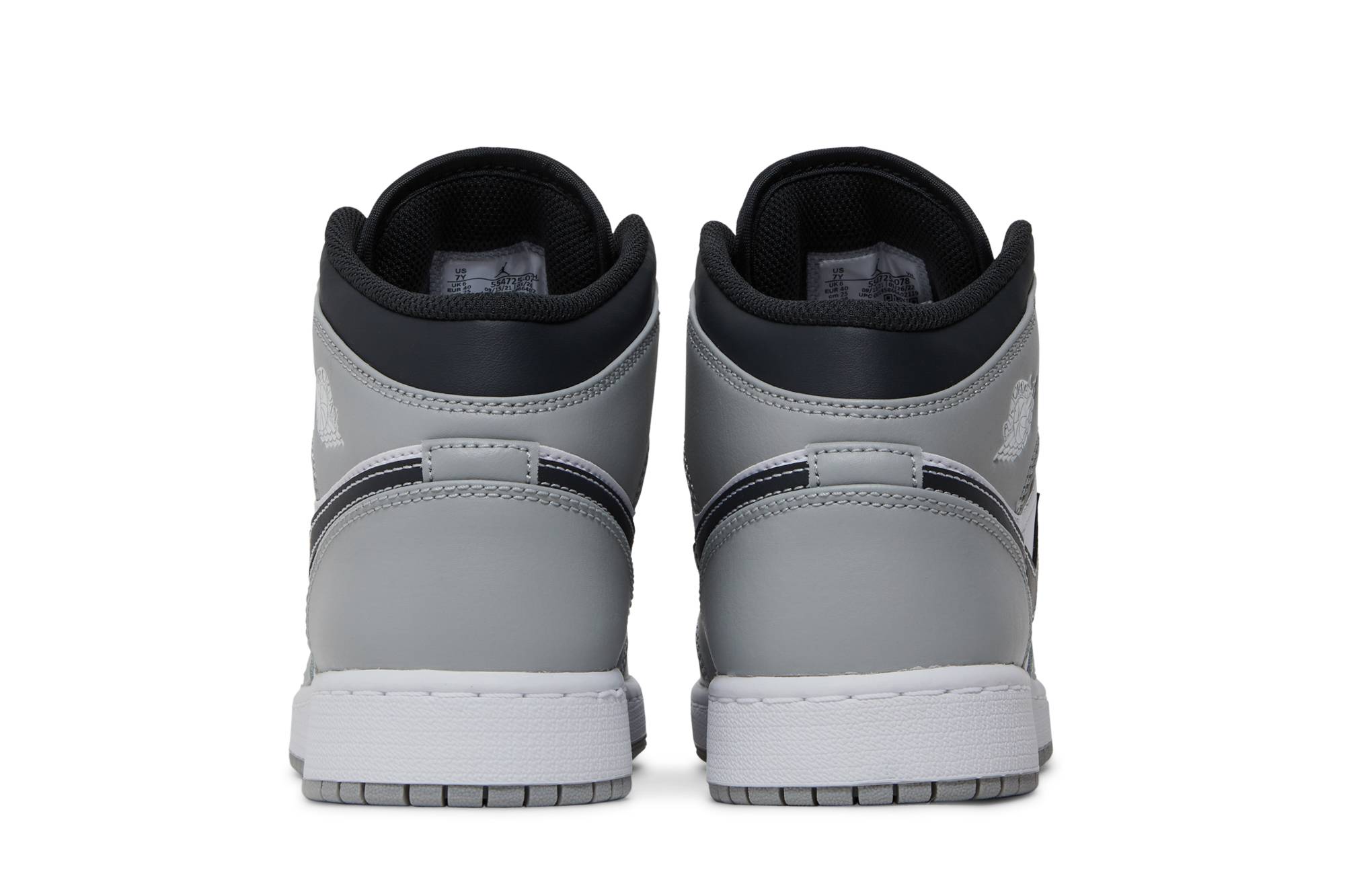 (Grade School) Air Jordan 1 Mid Greyscale 554725-078 Coiloa - Imagem 6