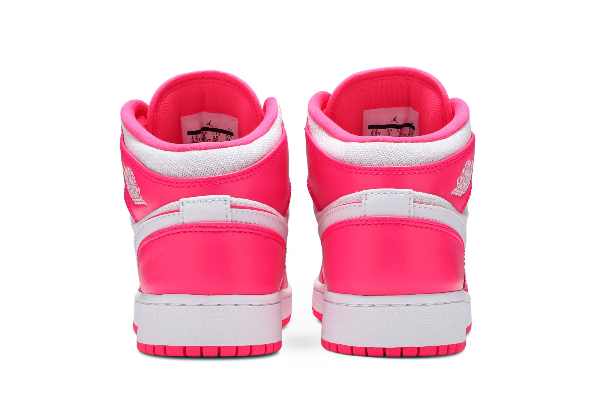 (Grade School) Air Jordan 1 Mid Hyper Pink White 555112-611 - Image 6