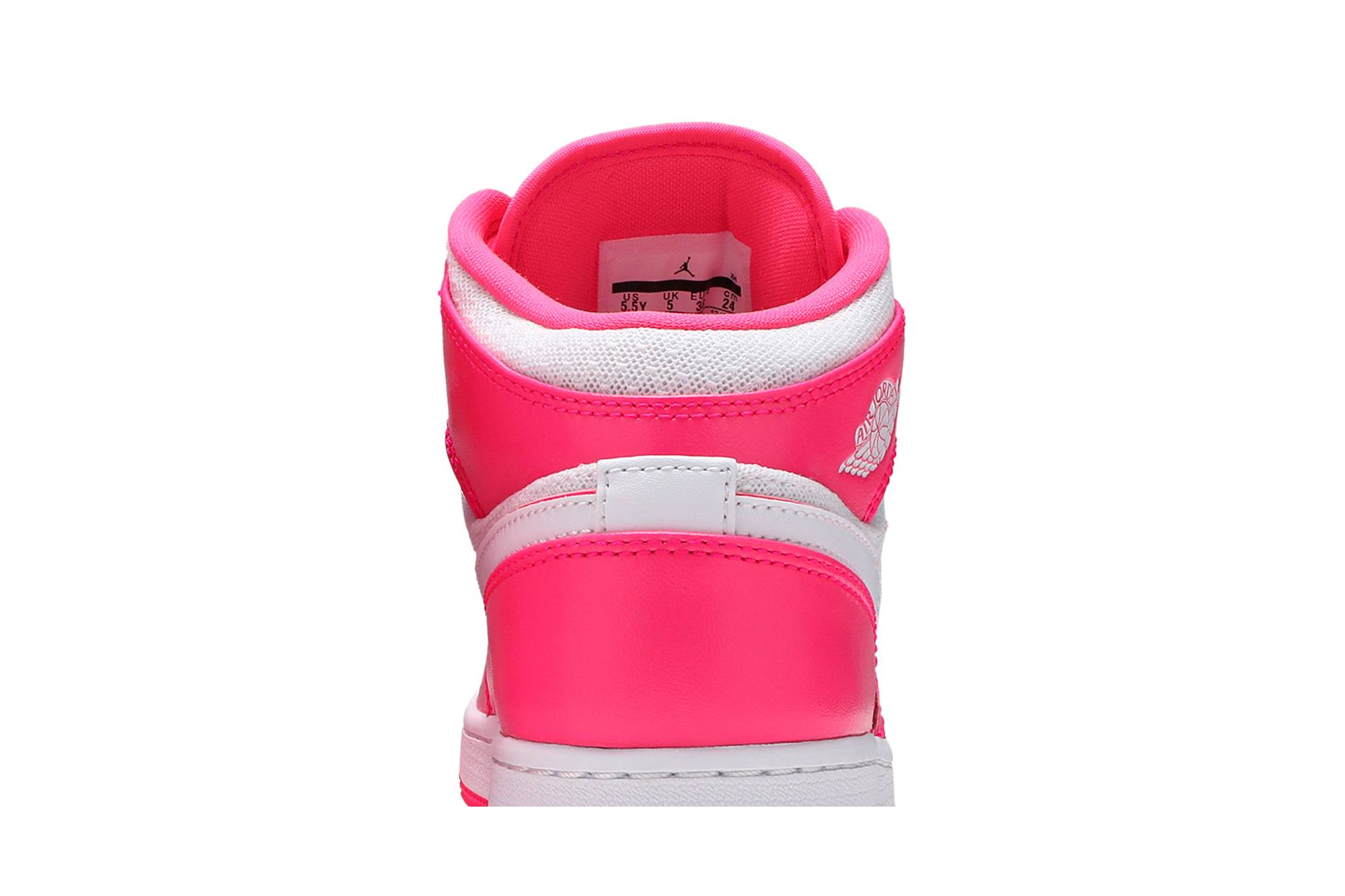 (Grade School) Air Jordan 1 Mid Hyper Pink White 555112-611 - Image 7