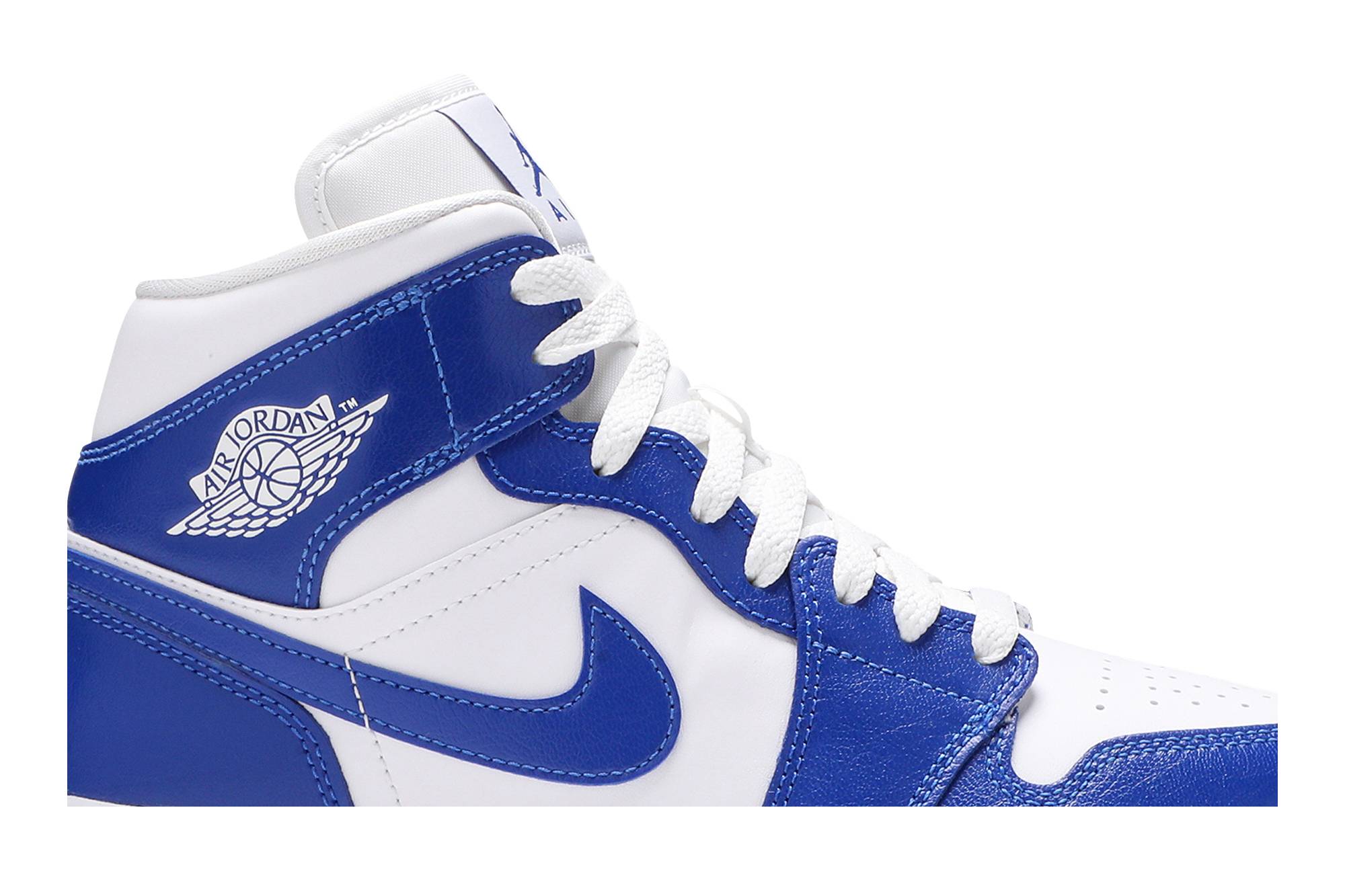 (Women) Air Jordan 1 Mid 'Kentucky Blue' BQ6472-104 - Image 2