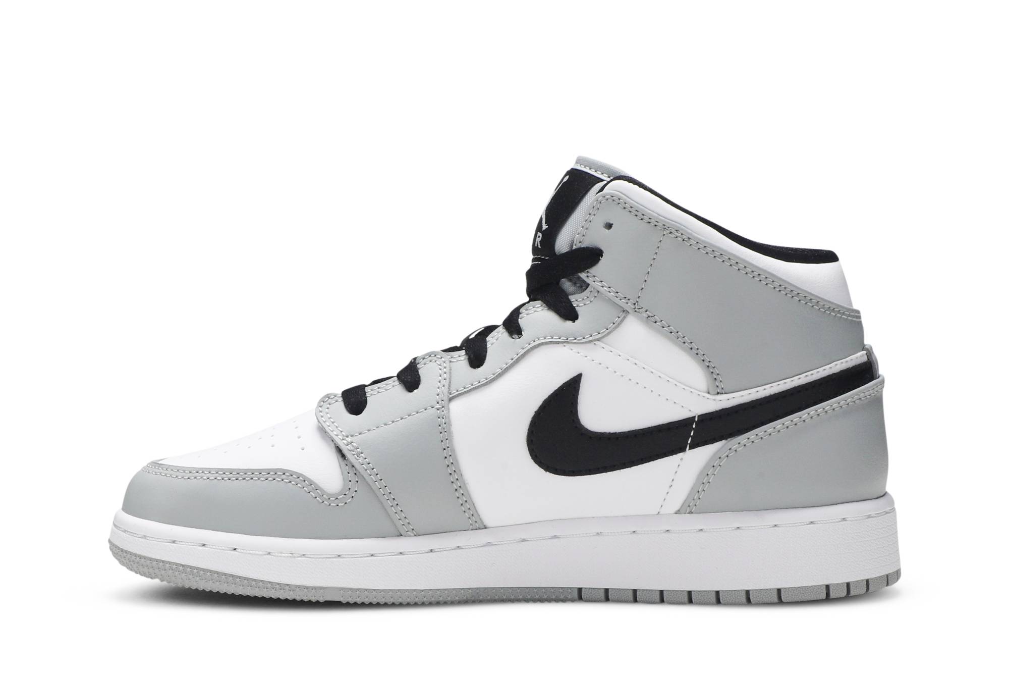 (Grade School) Air Jordan 1 Mid 'Light Smoke Grey' 554725-092 - Image 3