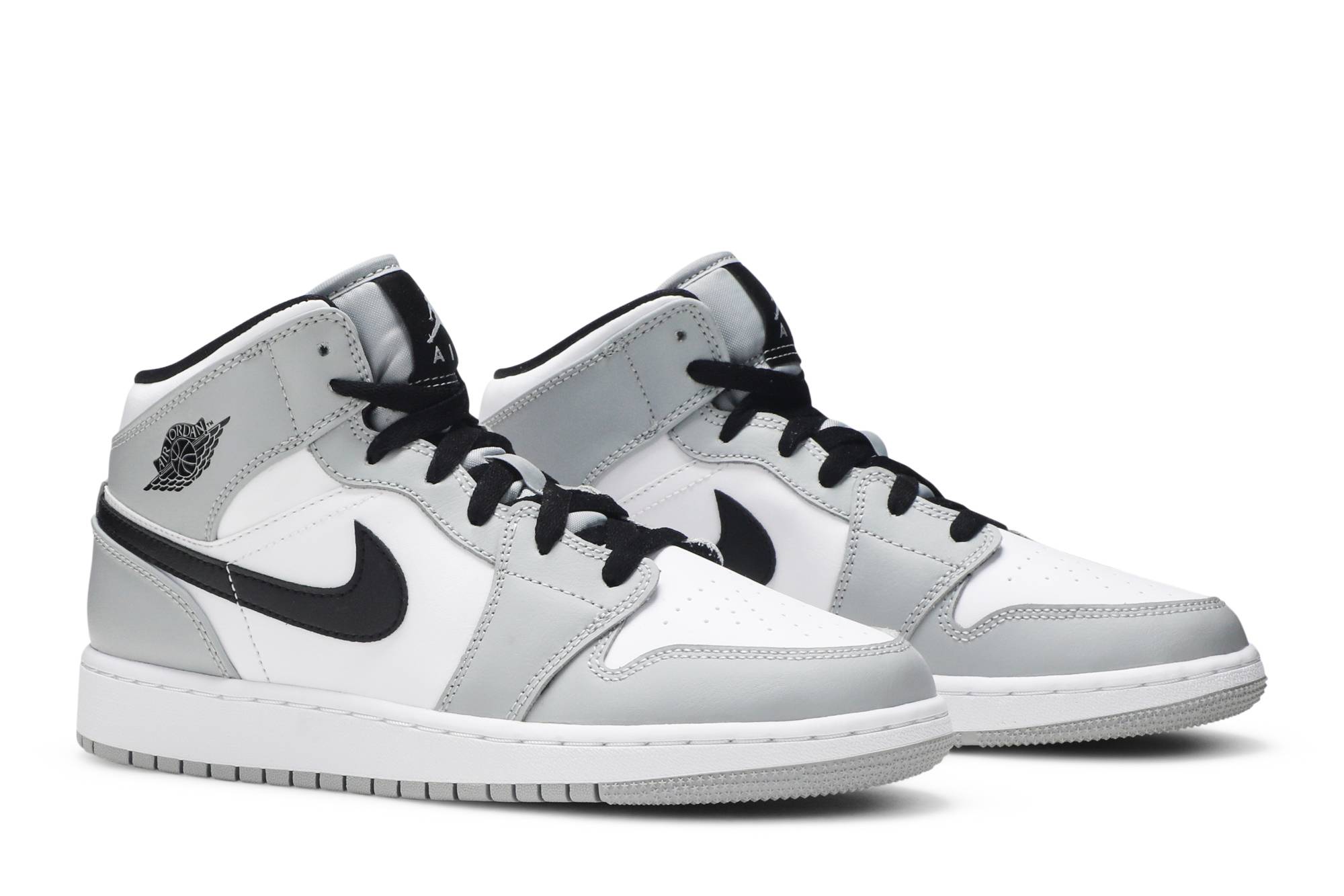 (Grade School) Air Jordan 1 Mid 'Light Smoke Grey' 554725-092 - Image 8