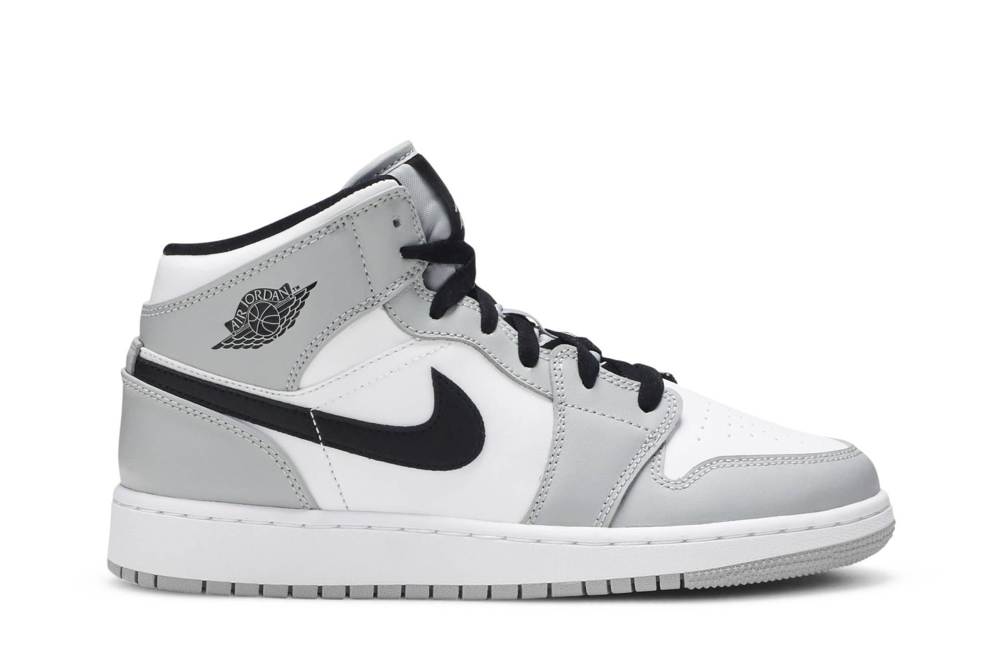 (Grade School) Air Jordan 1 Mid 'Light Smoke Grey' 554725-092