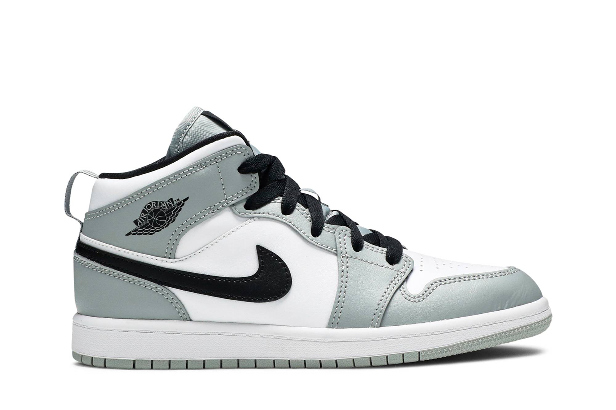 (Preschool) Air Jordan 1 Mid Light Smoke Grey 640734-092 Moroen