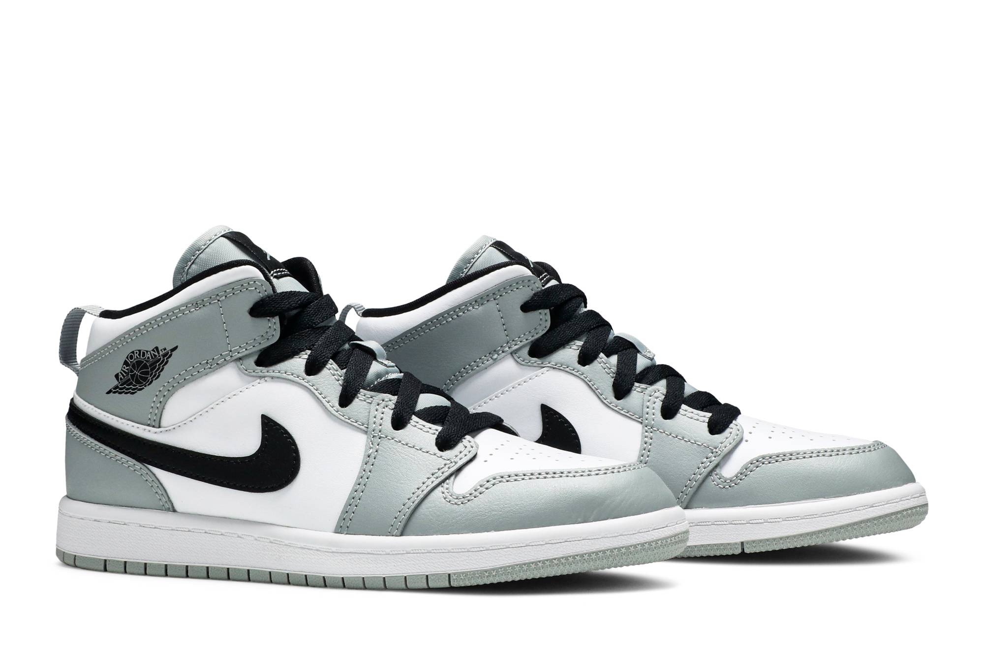 (Preschool) Air Jordan 1 Mid Light Smoke Grey 640734-092 Moroen - Image 8
