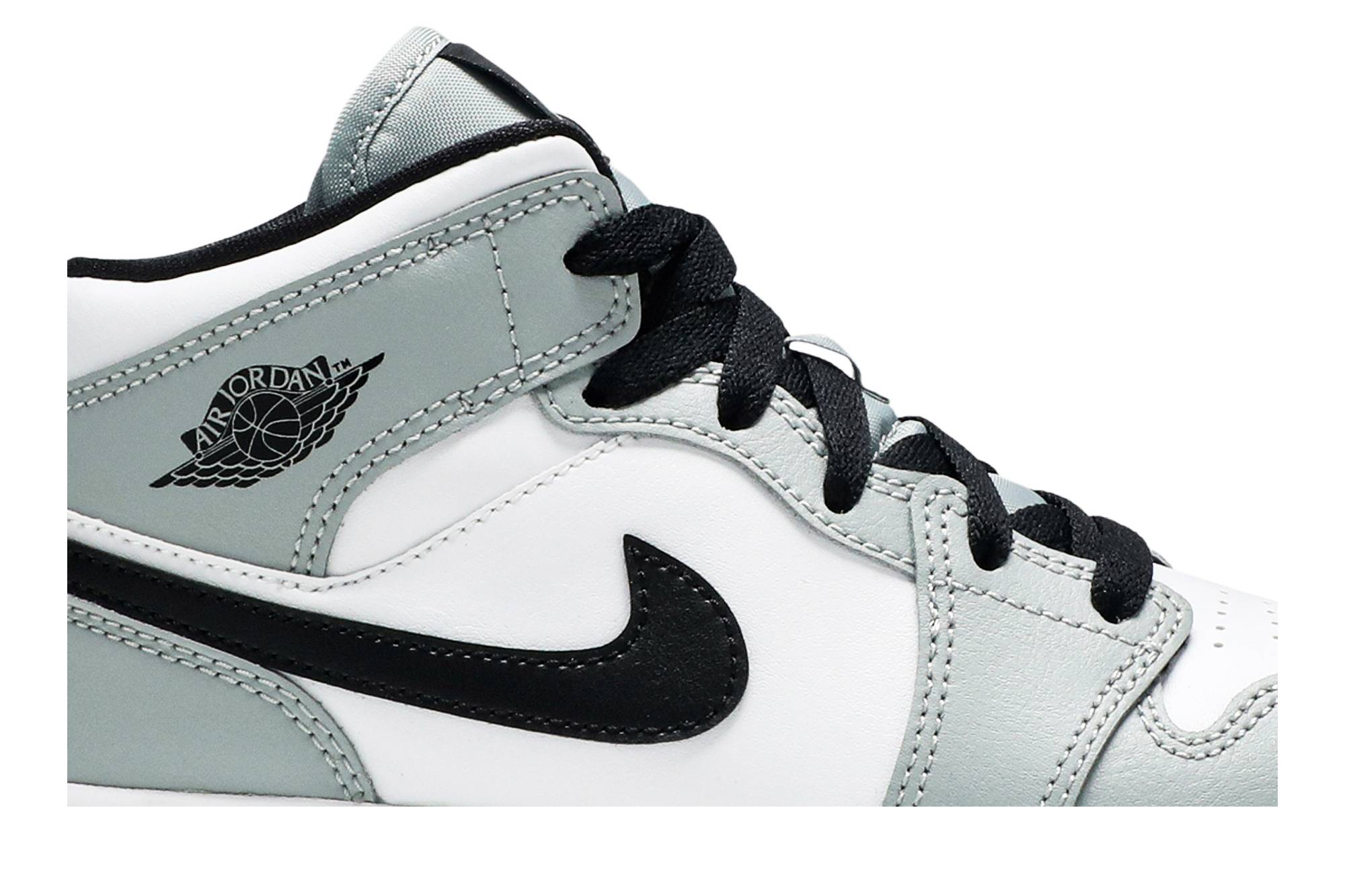 (Preschool) Air Jordan 1 Mid Light Smoke Grey 640734-092 Moroen - Image 2