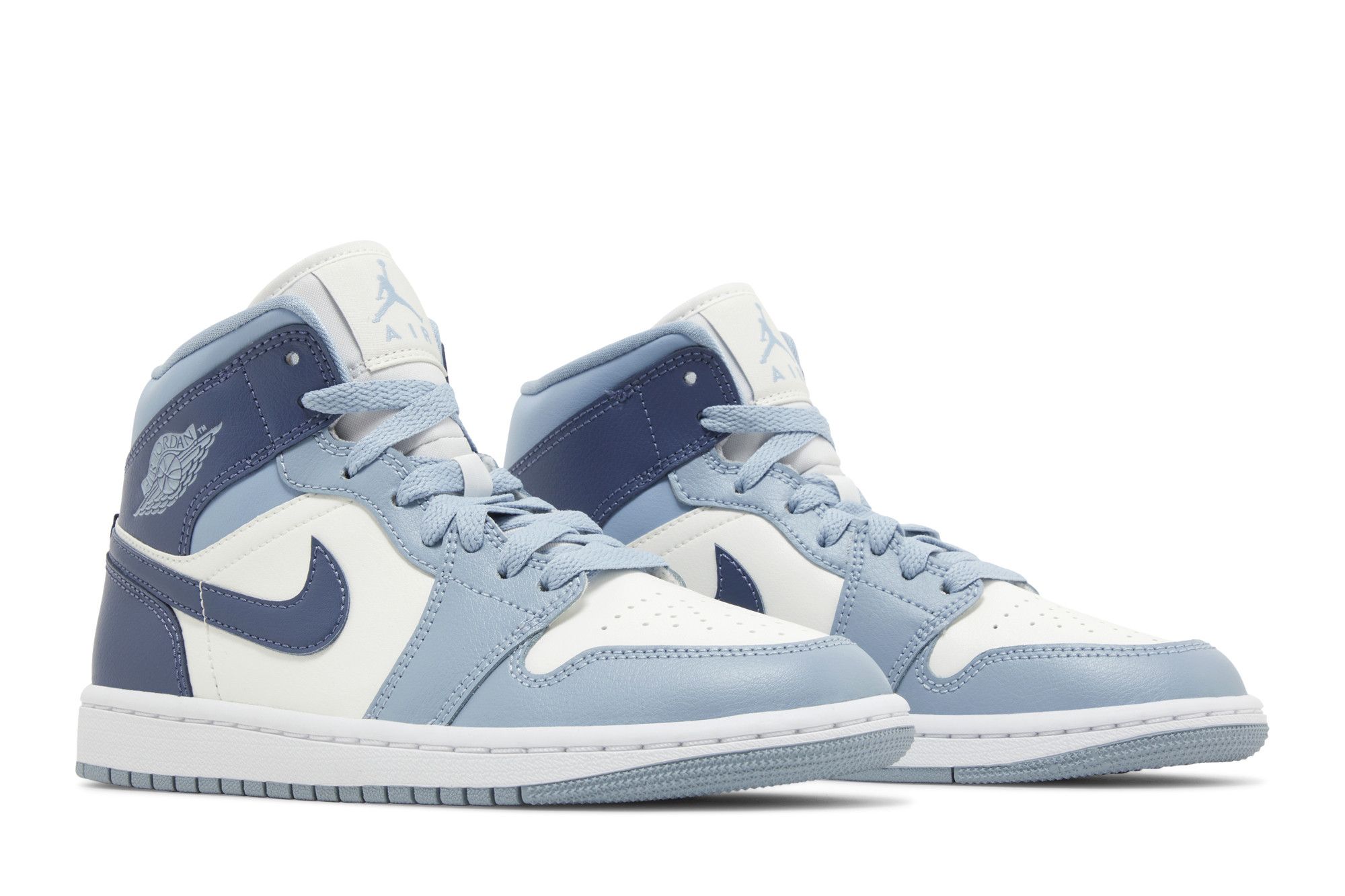 (Women) Air Jordan 1 Mid 'Sail Diffused Blue' BQ6472-140 - Image 8