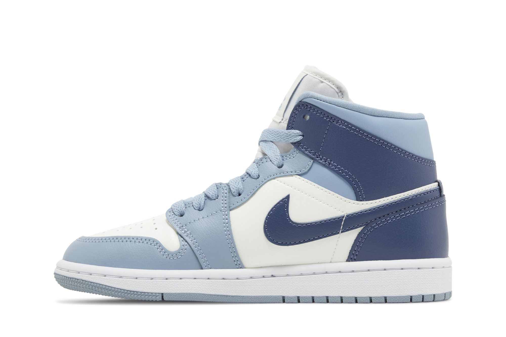 (Women) Air Jordan 1 Mid 'Sail Diffused Blue' BQ6472-140 - Image 3