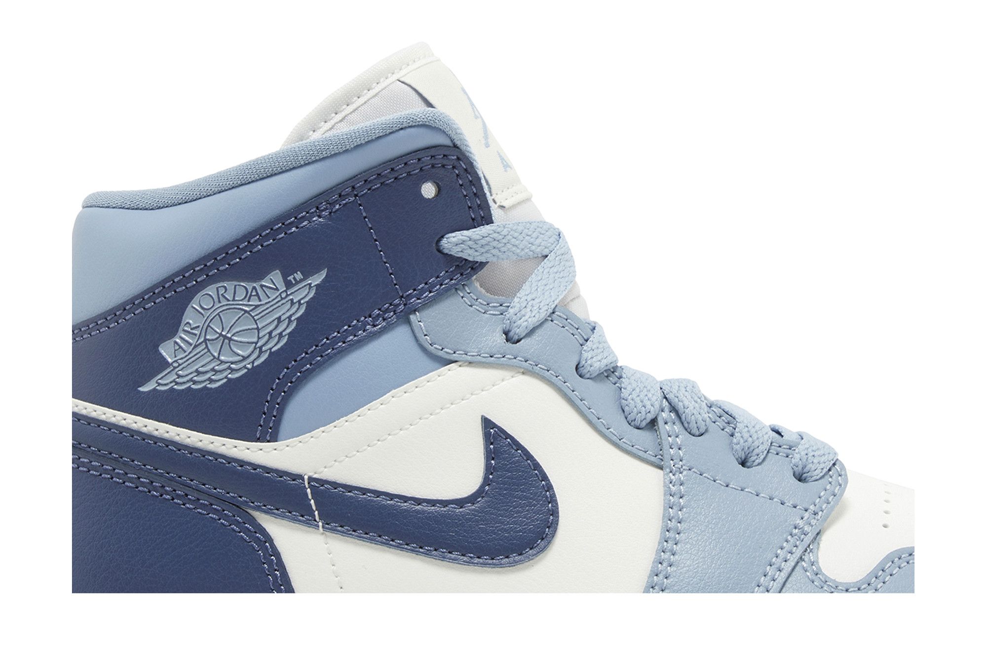 (Women) Air Jordan 1 Mid 'Sail Diffused Blue' BQ6472-140 - Image 2