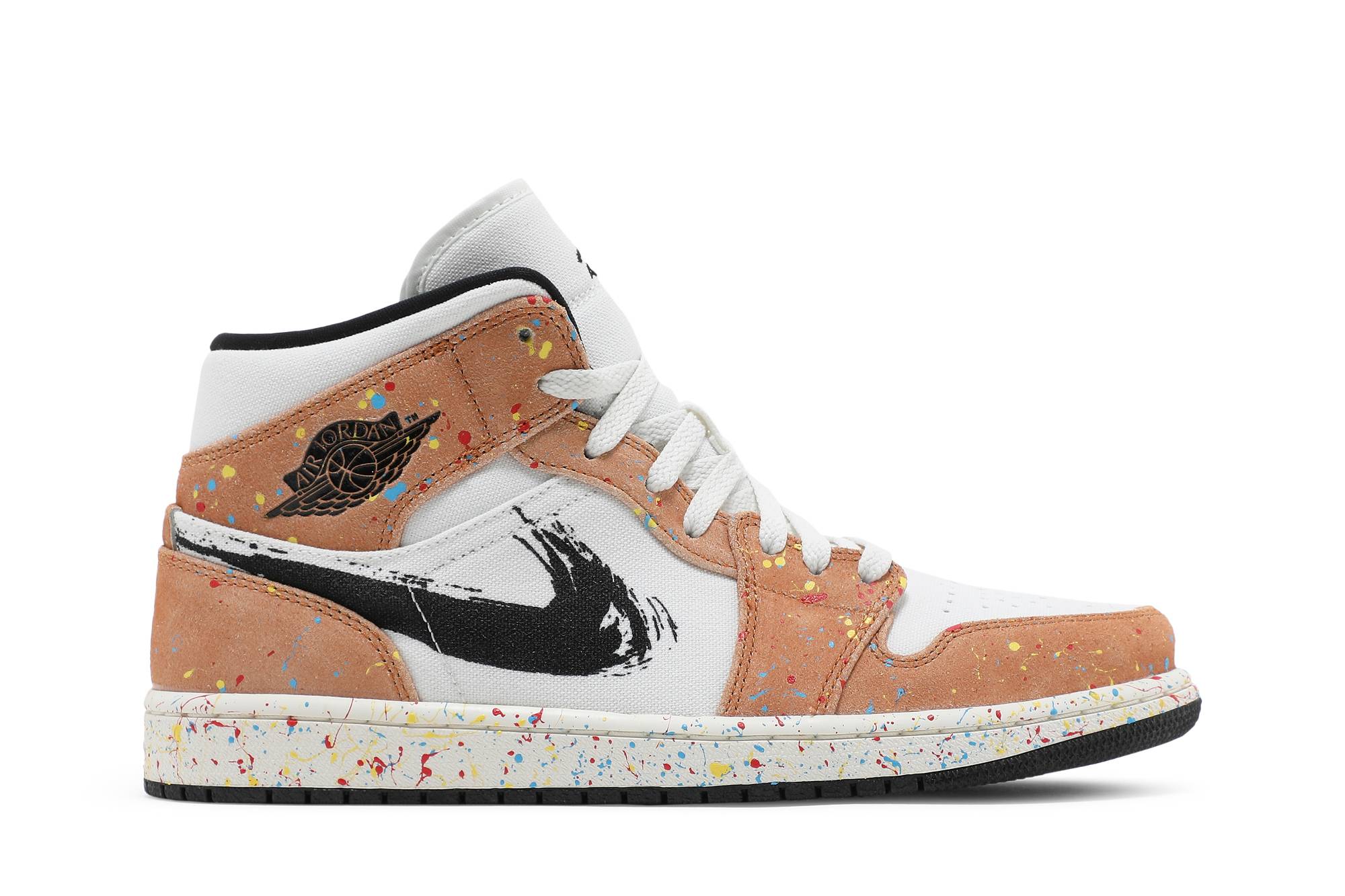 Air Jordan 1 Mid SE 'Brushstroke Paint Splatter' DA8005-100