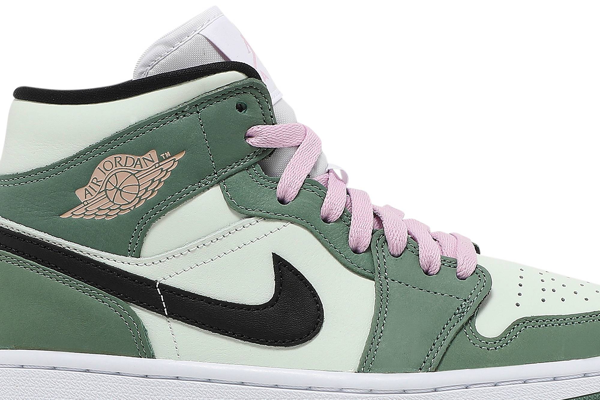 (Women) Air Jordan 1 Mid SE 'Dutch Green' CZ0774-300 - Image 2