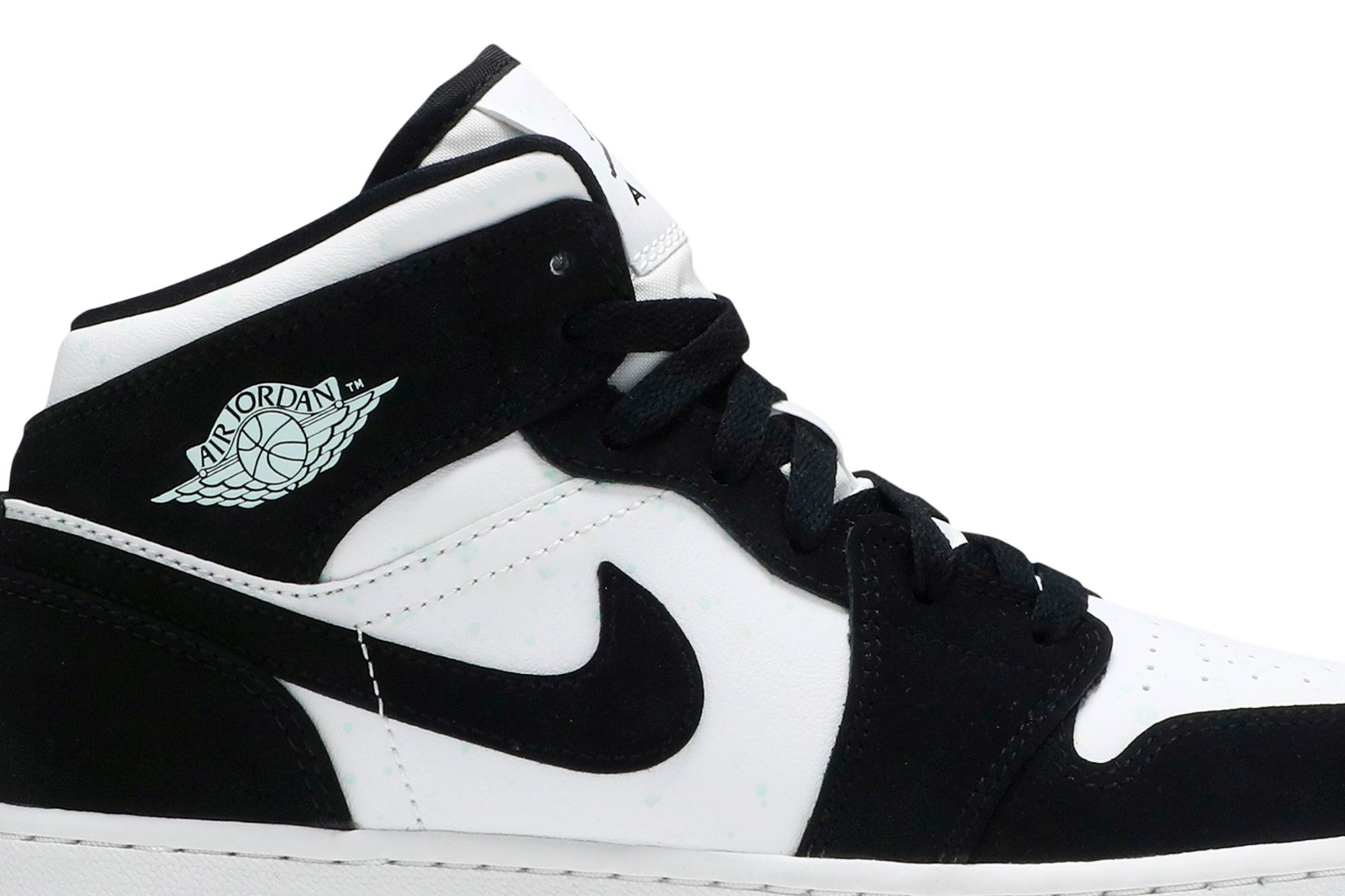 (Grade School) Air Jordan 1 Mid SE Glow in the Dark Panda BQ6931-103 Moroen - Image 2
