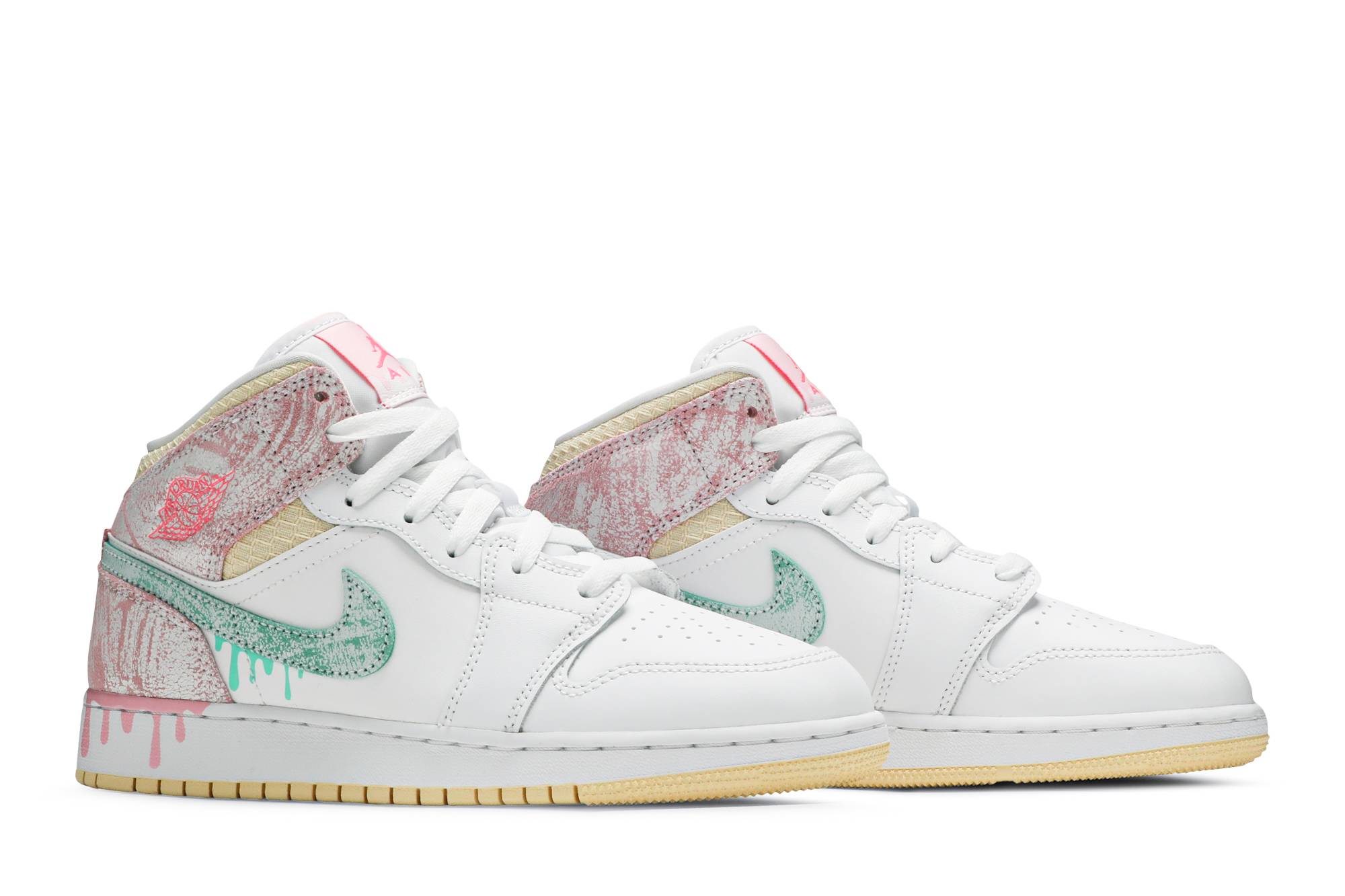 (Grade School) Air Jordan 1 Mid SE 'Ice Cream' DD1666-100 - Imagem 8