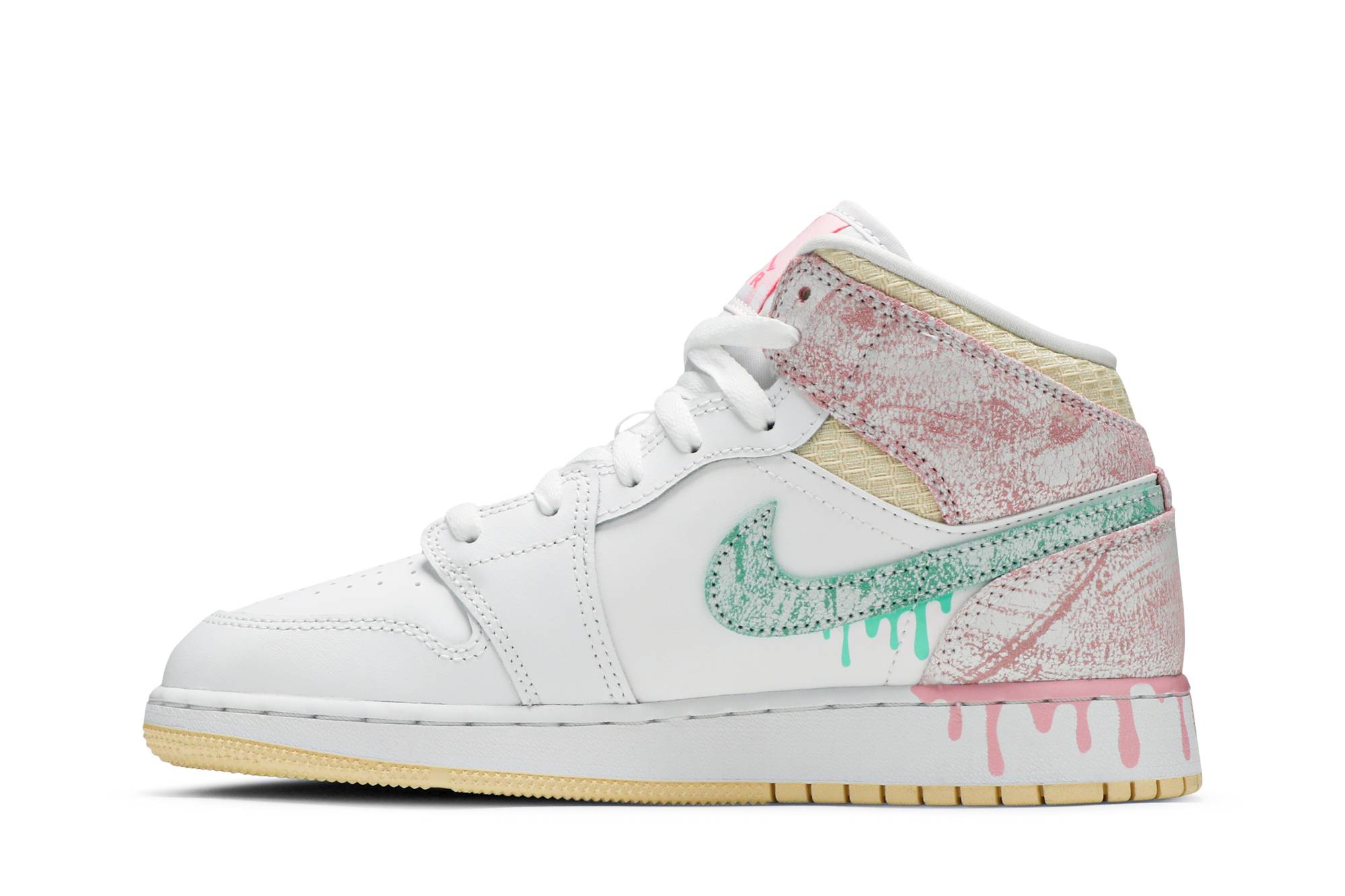(Grade School) Air Jordan 1 Mid SE 'Ice Cream' DD1666-100 - Imagem 3