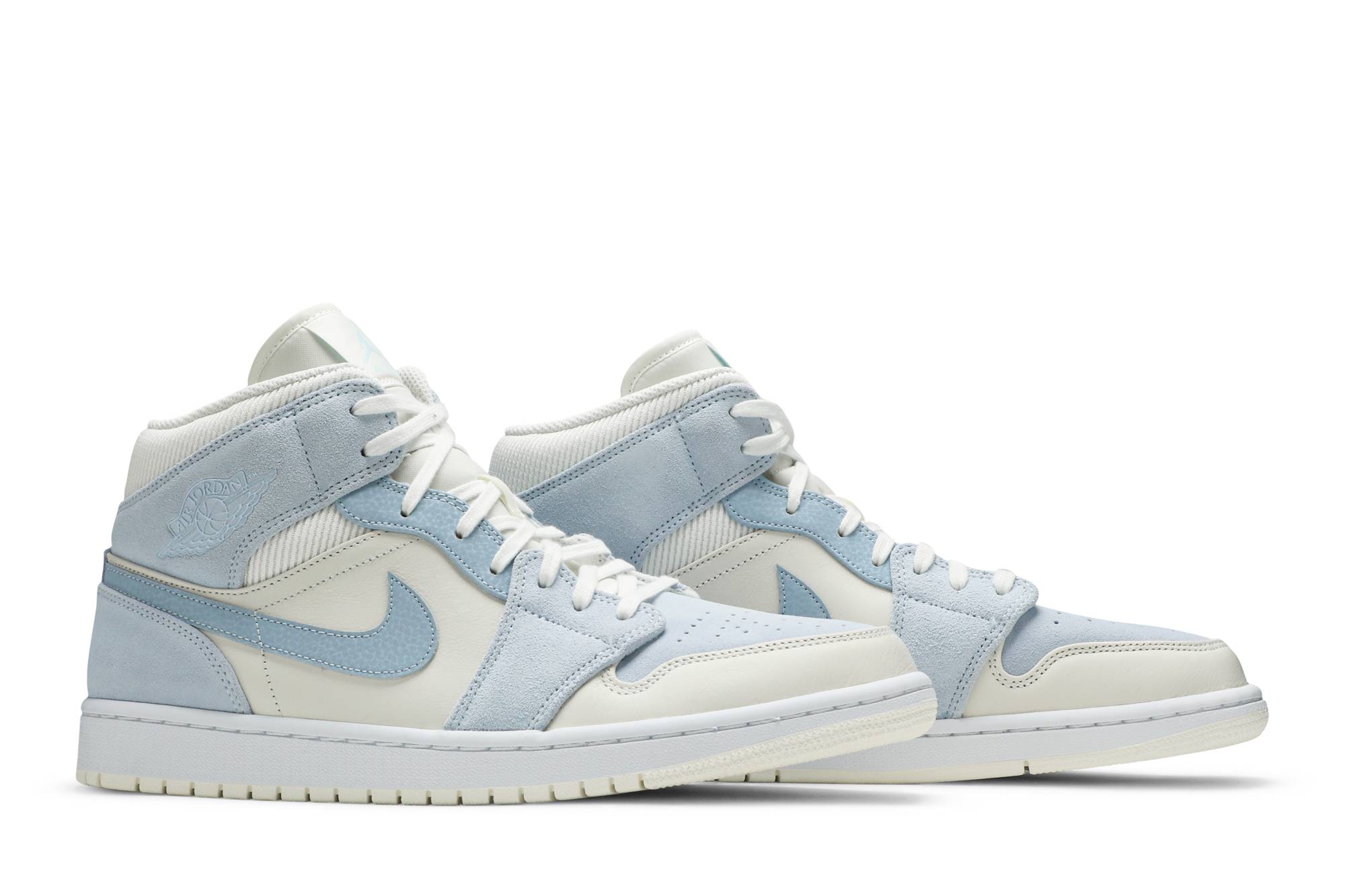 Air Jordan 1 Mid SE Sail Light Blue DA4666-100 Moroen - Image 8