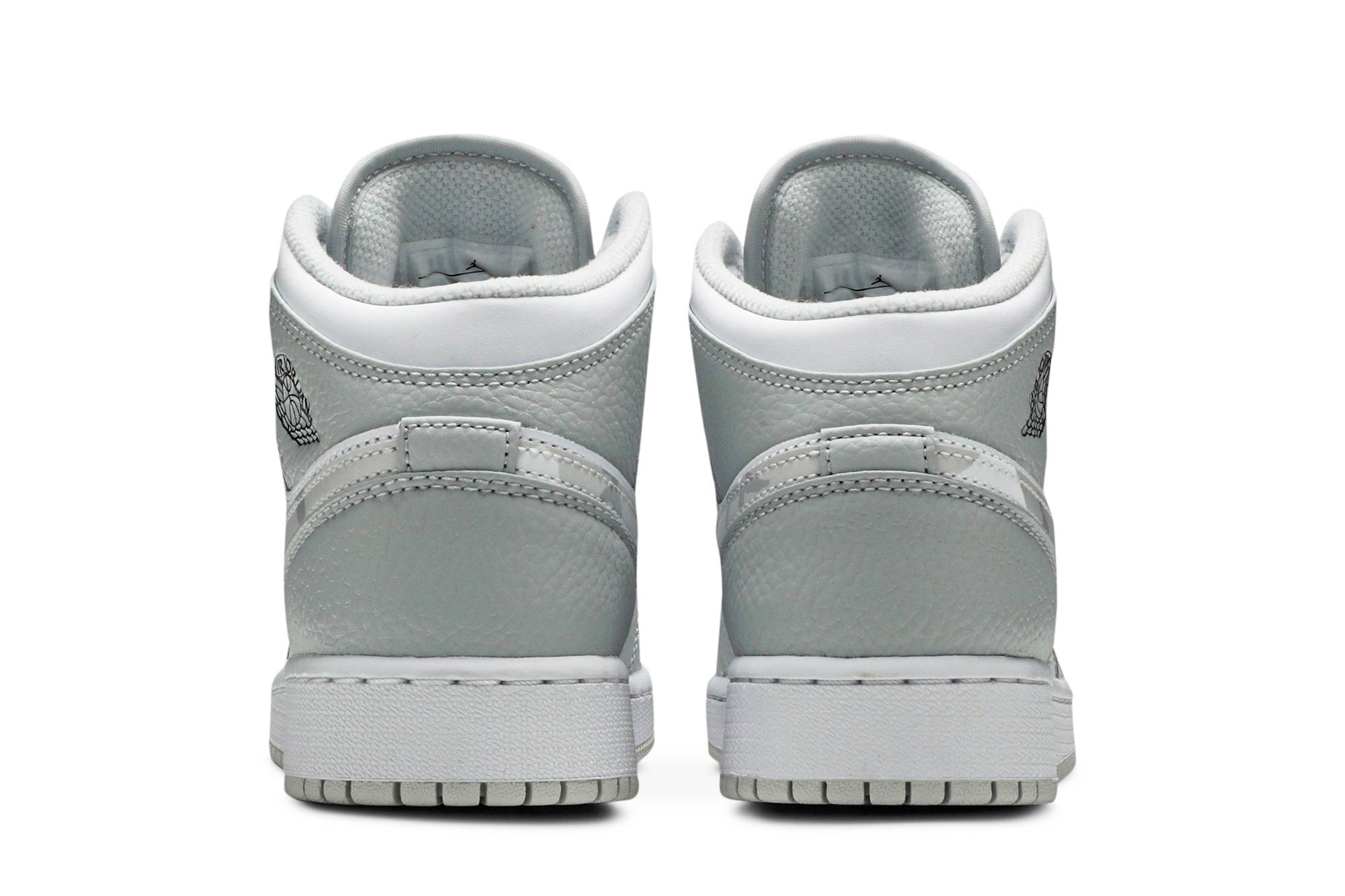 (Grade School) Air Jordan 1 Mid SE 'Swoosh Logo - Grey Camo' DD3235-100 - Image 6