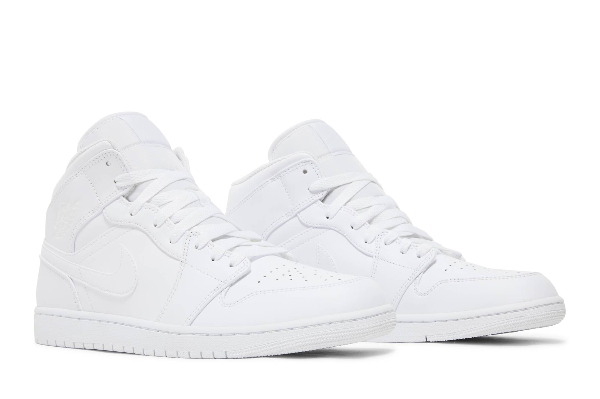 Air Jordan 1 Mid 'Triple White' 2022 554724-136 - Image 8