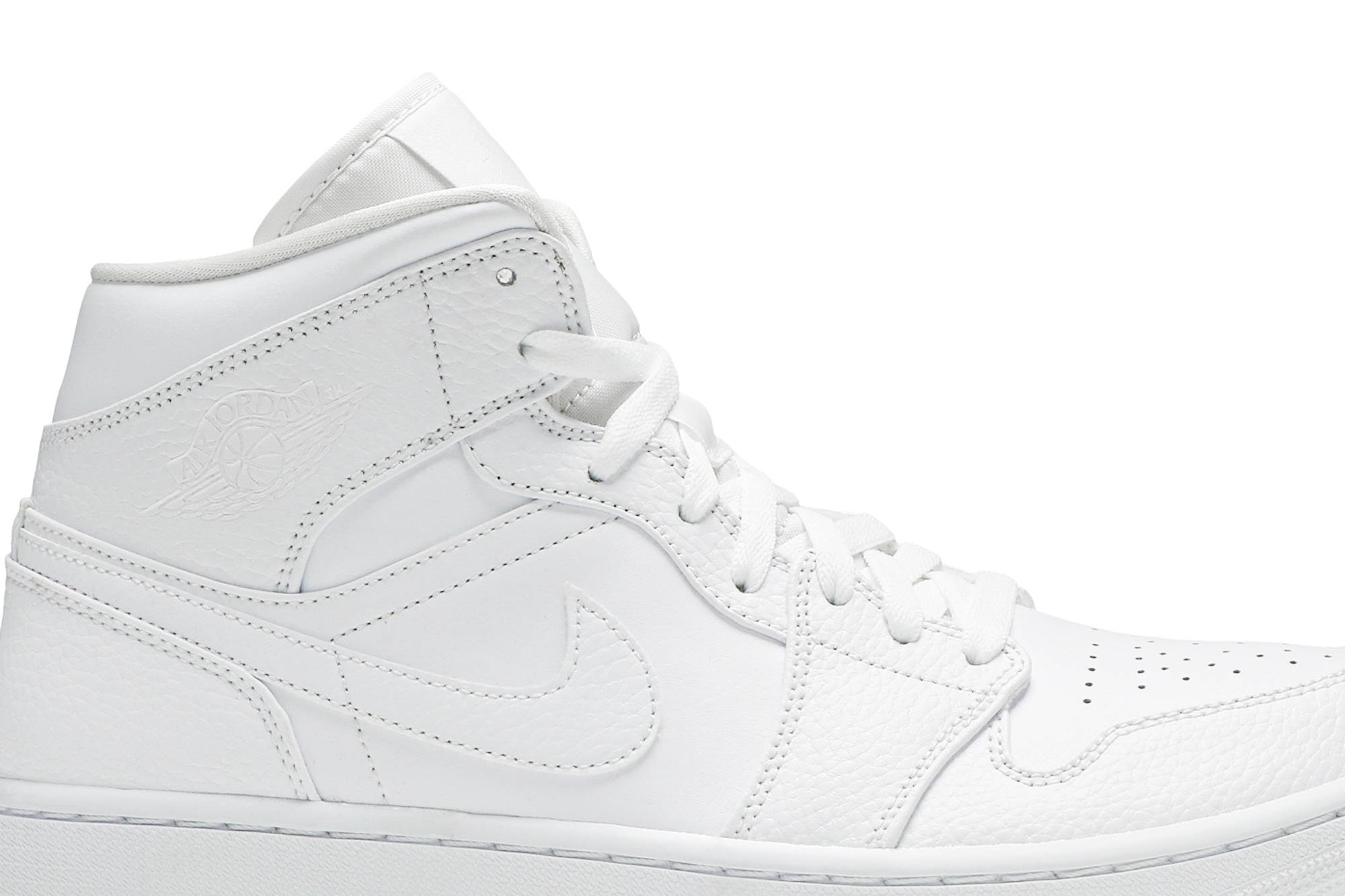 Air Jordan 1 Mid 'Triple White' 554724-130 - Image 2
