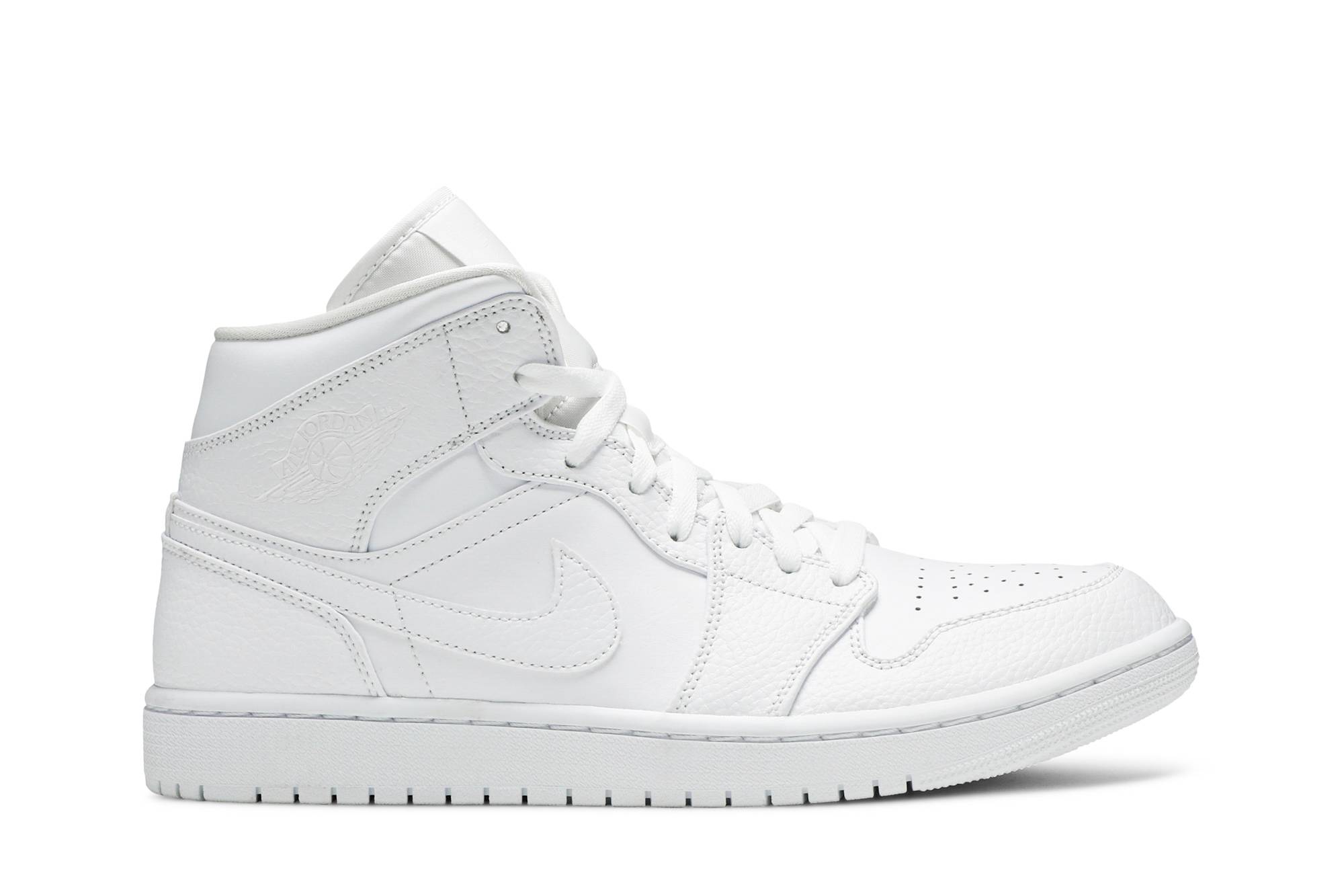 Air Jordan 1 Mid 'Triple White' 554724-130