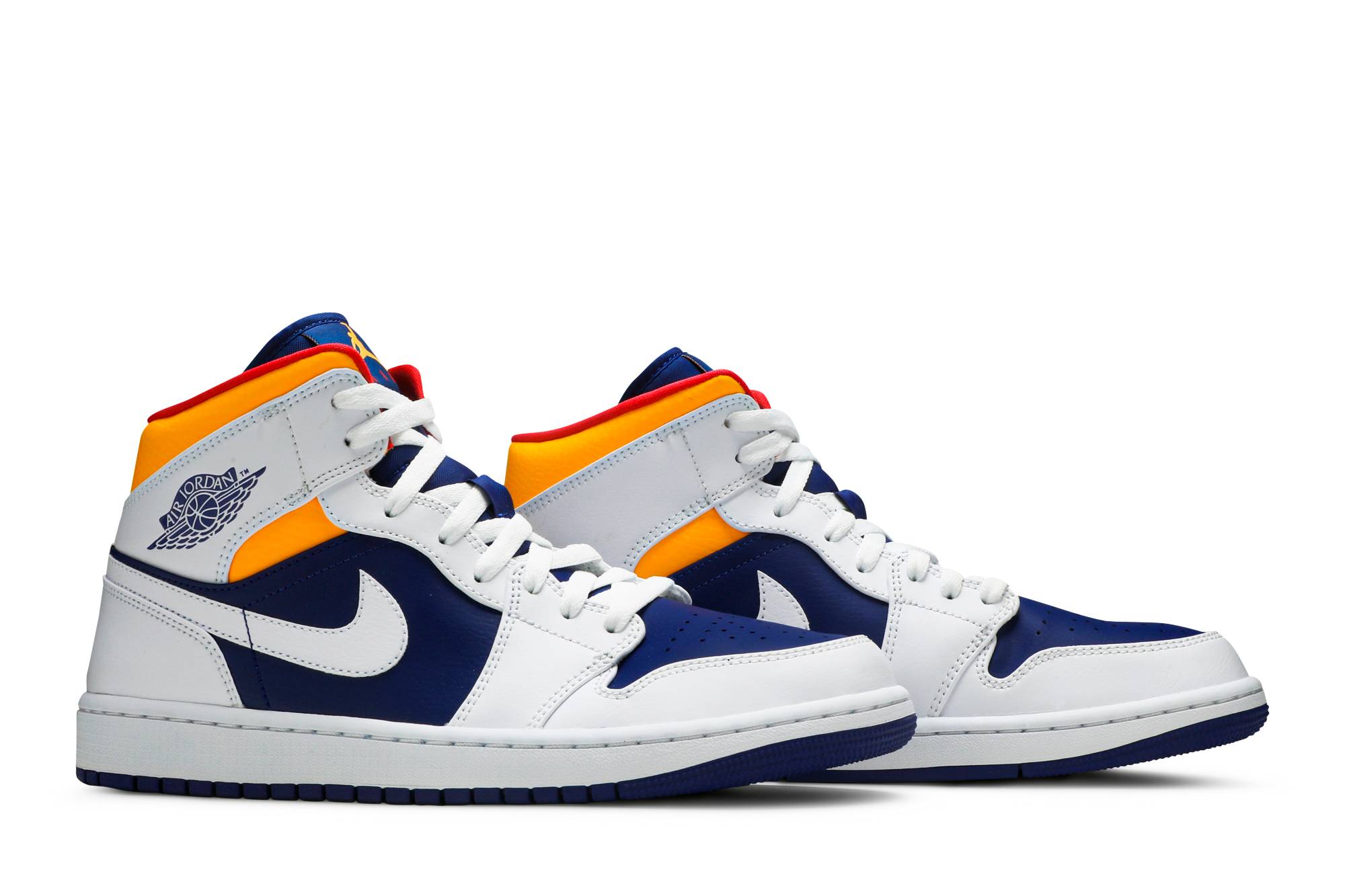 Air Jordan 1 Mid White Deep Royal Blue 554724-131 Moroen - Image 8